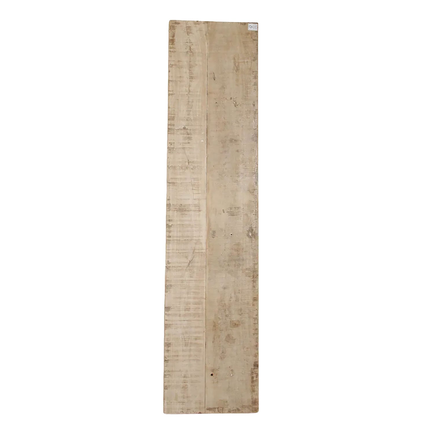 Klappbarer Konsolentisch aus recyceltem Altholz mit Limewash-Finish – rustikale und platzsparende Lösung für Veranstaltungen und Wohnräume.