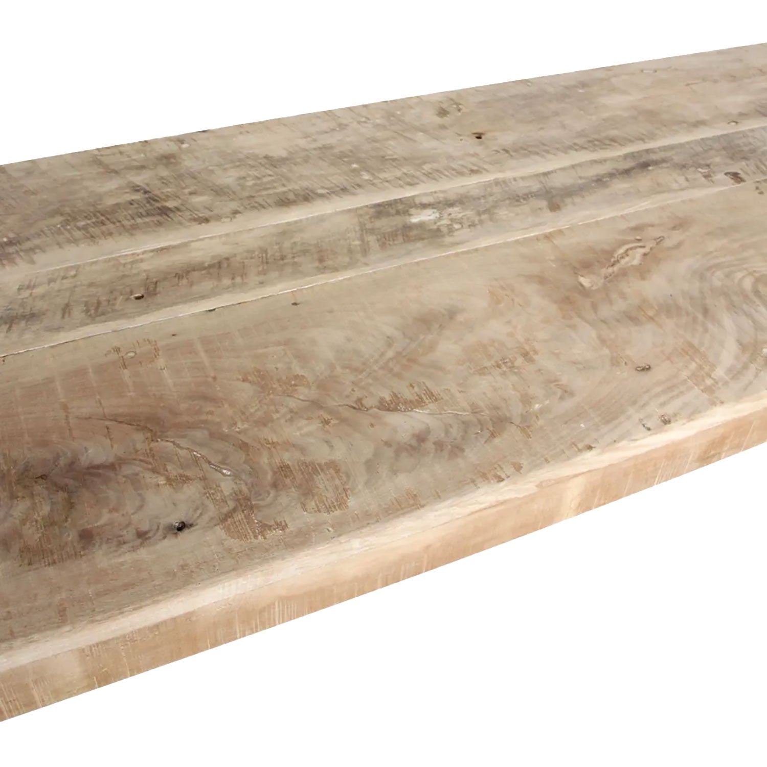 Schmaler Klapptisch aus recyceltem Altholz mit Limewash-Finish