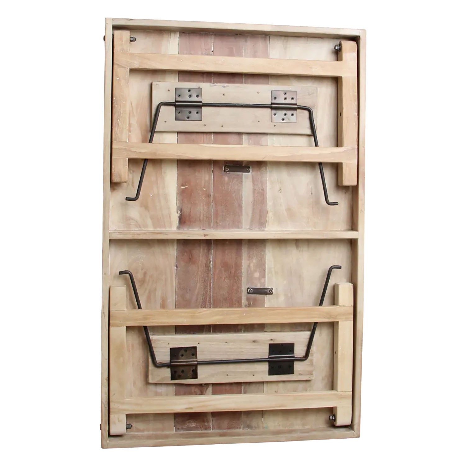 Zusammengeklappter Couchtisch aus recyceltem Holz – 120 x 75 cm