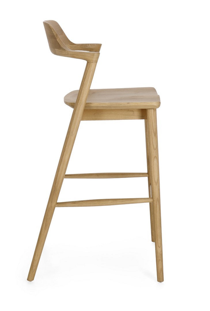 Barhocker Amery aus Sungkai-Holz von Bizzotto mit mattem Finish