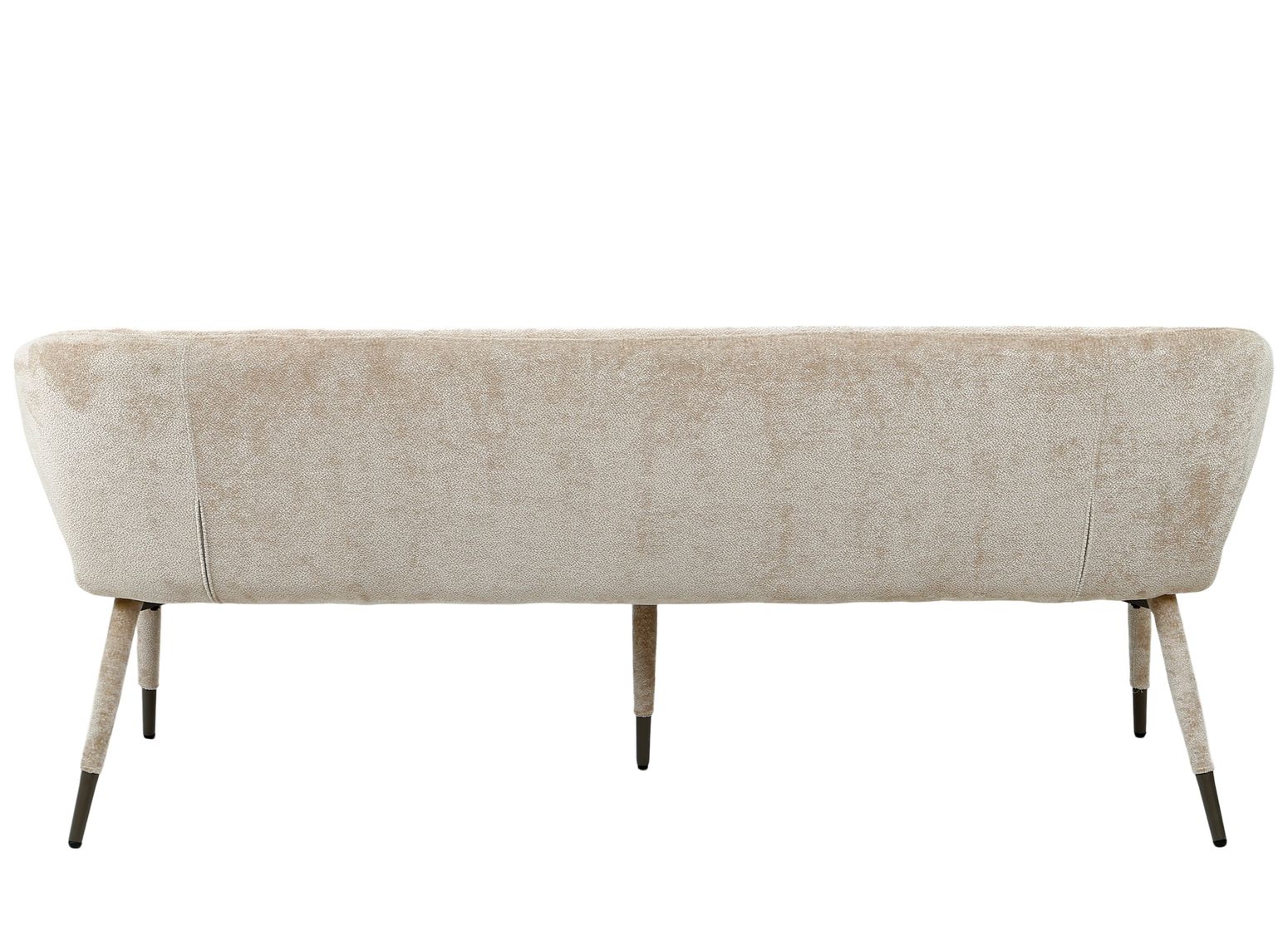 Thor Dining Bench Aphrodite Beige – stilvolle Esszimmerbank aus Aphrodite-Stoff, Metall und Sperrholz für 3 Personen