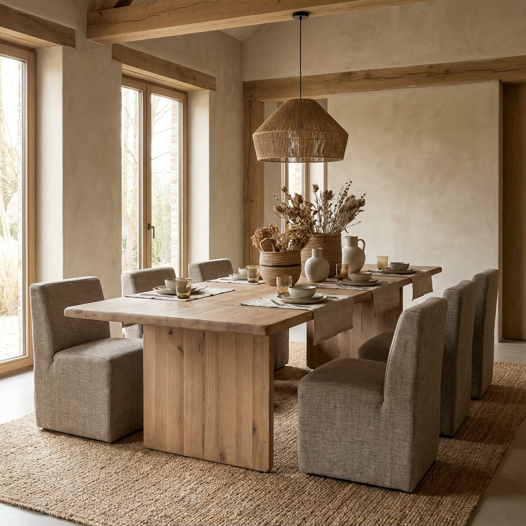 Esstisch Drake aus massiver Eiche in Natur | Naturholztisch von Gommaire bei STUFF Shop kaufen