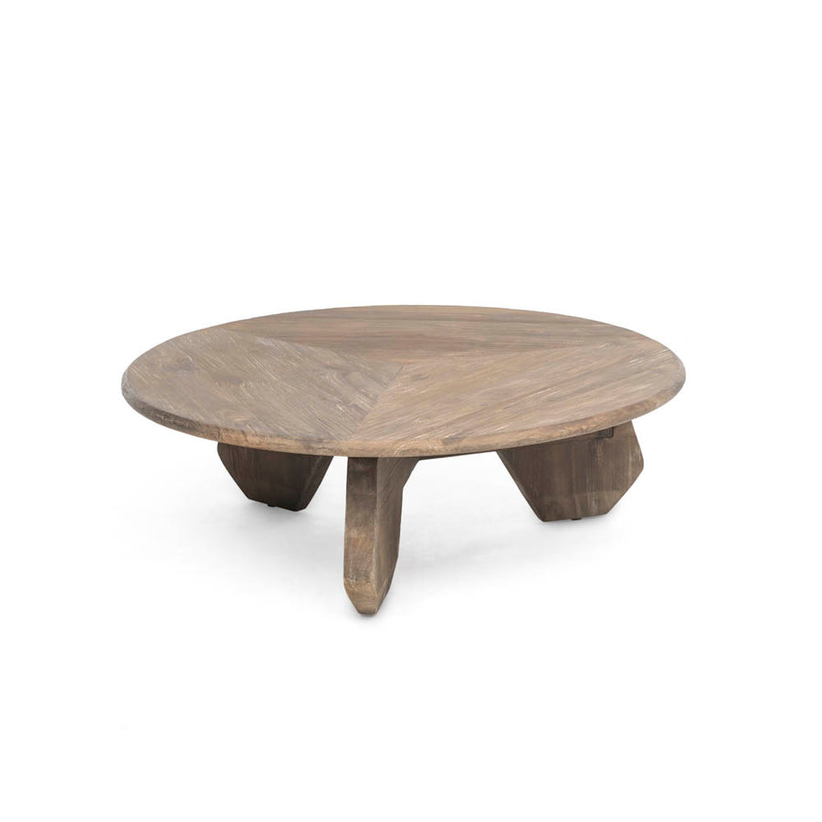 Couchtisch Day Medium Teak von Gommaire in authentischem Braun