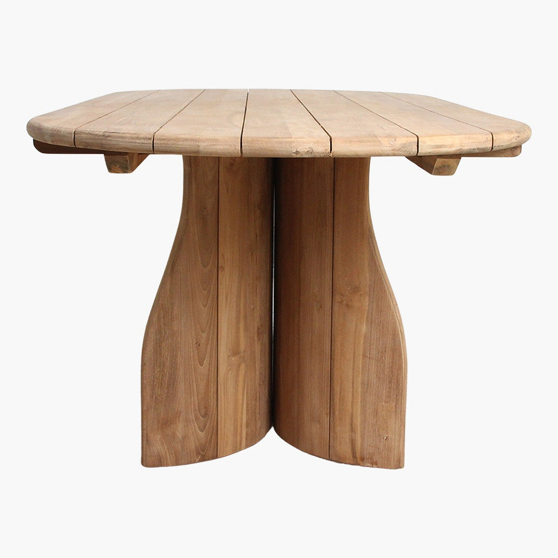 Outdoor-Esstisch Teakscape oval aus FSC-zertifiziertem Teakholz, 200 x 90 cm, wetterfest für Garten und Terrasse