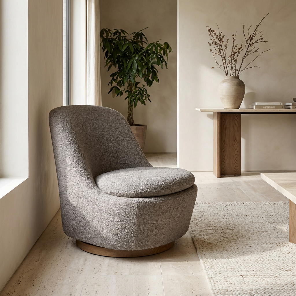 Easy Chair Liam Sand With Swivel Upholstered bei STUFF Shop kaufen