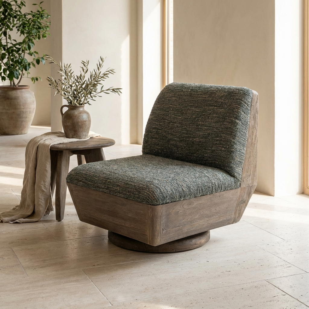 Sessel drehbar Jules Teak | Elegantes Design & Komfort | Gommaire bei STUFF Shop kaufen