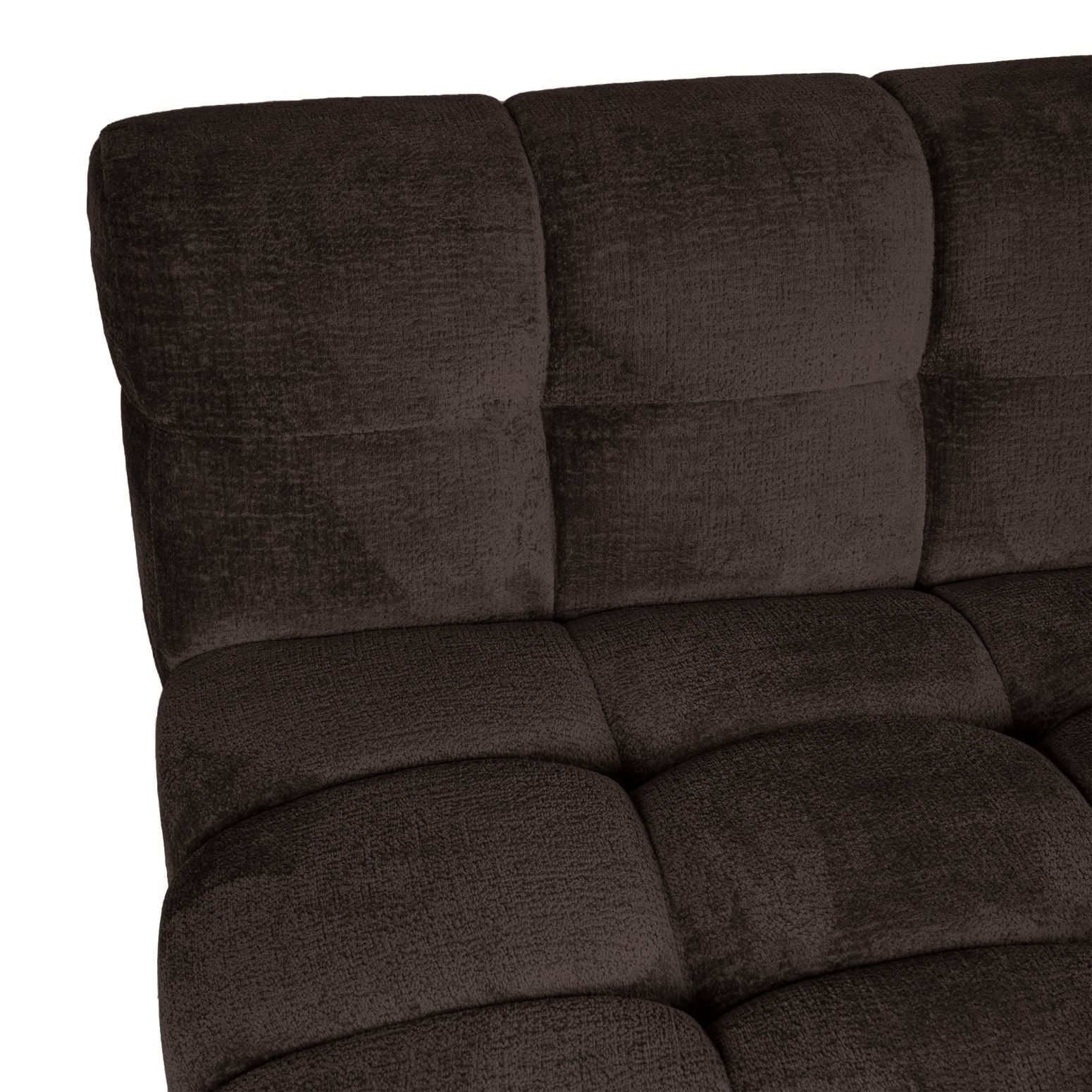 Sofa-Element Jidde Mitte von PTMD in Dunkelgrau – flexibles Mittelsegment für modulare Wohnlandschaften