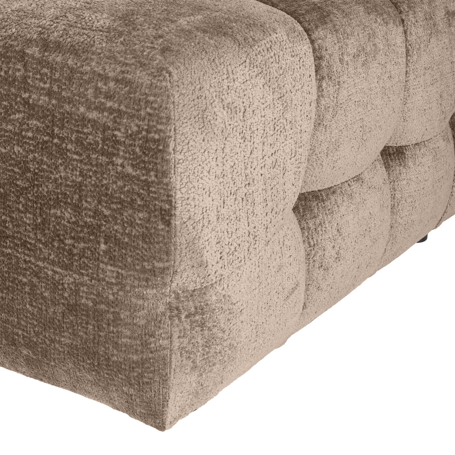 Sofa-Element Jidde Hocker von PTMD in Beige – vielseitiges Modul für modulare Wohnlandschaften