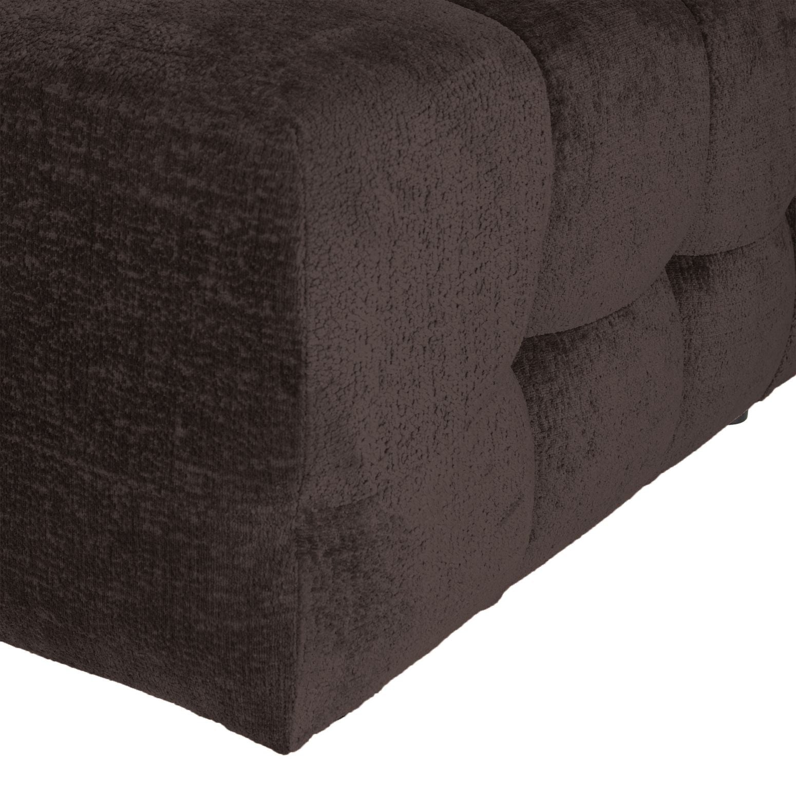 Sofa-Element Jidde Hocker von PTMD in Dunkelgrau – vielseitiges Modul für modulare Wohnlandschaften