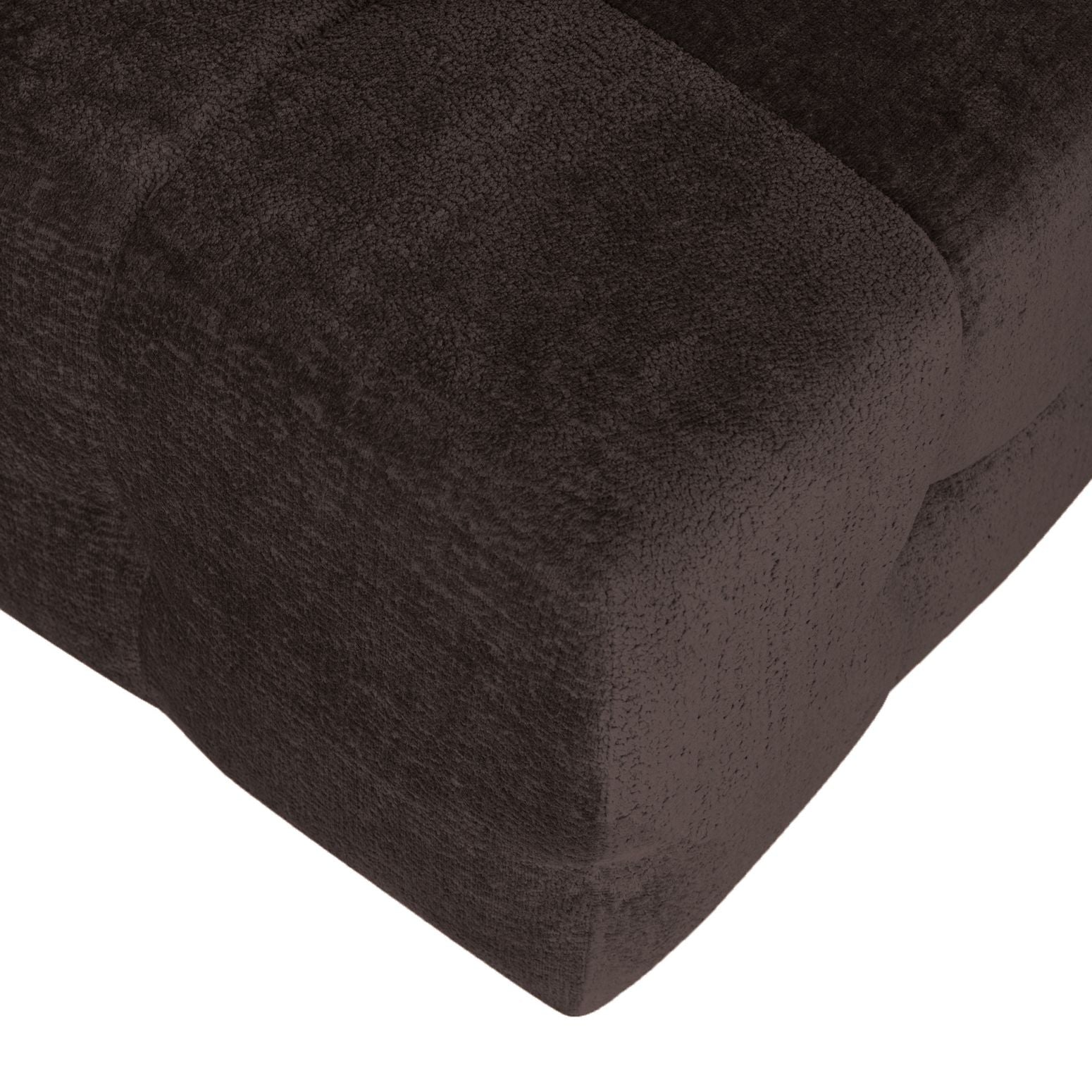 Sofa-Element Jidde Hocker von PTMD in Dunkelgrau – vielseitiges Modul für modulare Wohnlandschaften