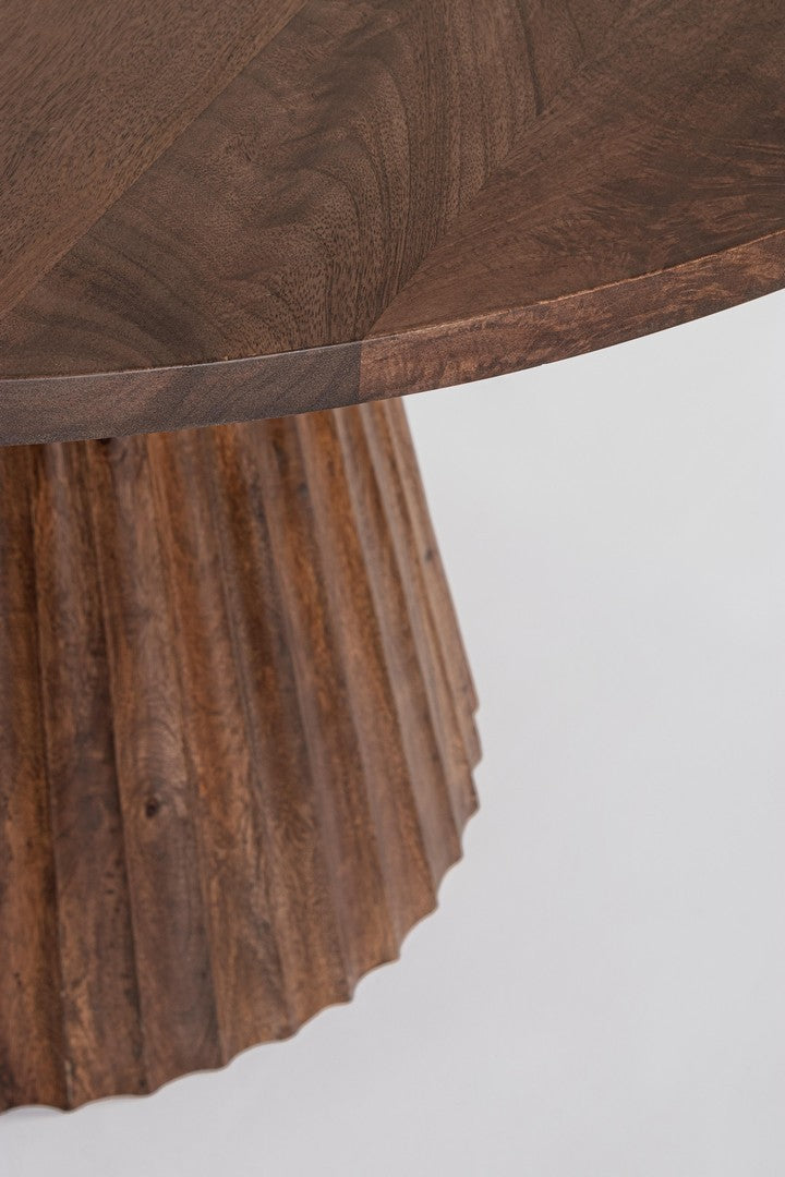 Esstisch Orissa Natur von Bizzotto, runder Esstisch aus Mangoholz, Ø120 cm, zeitloses Design