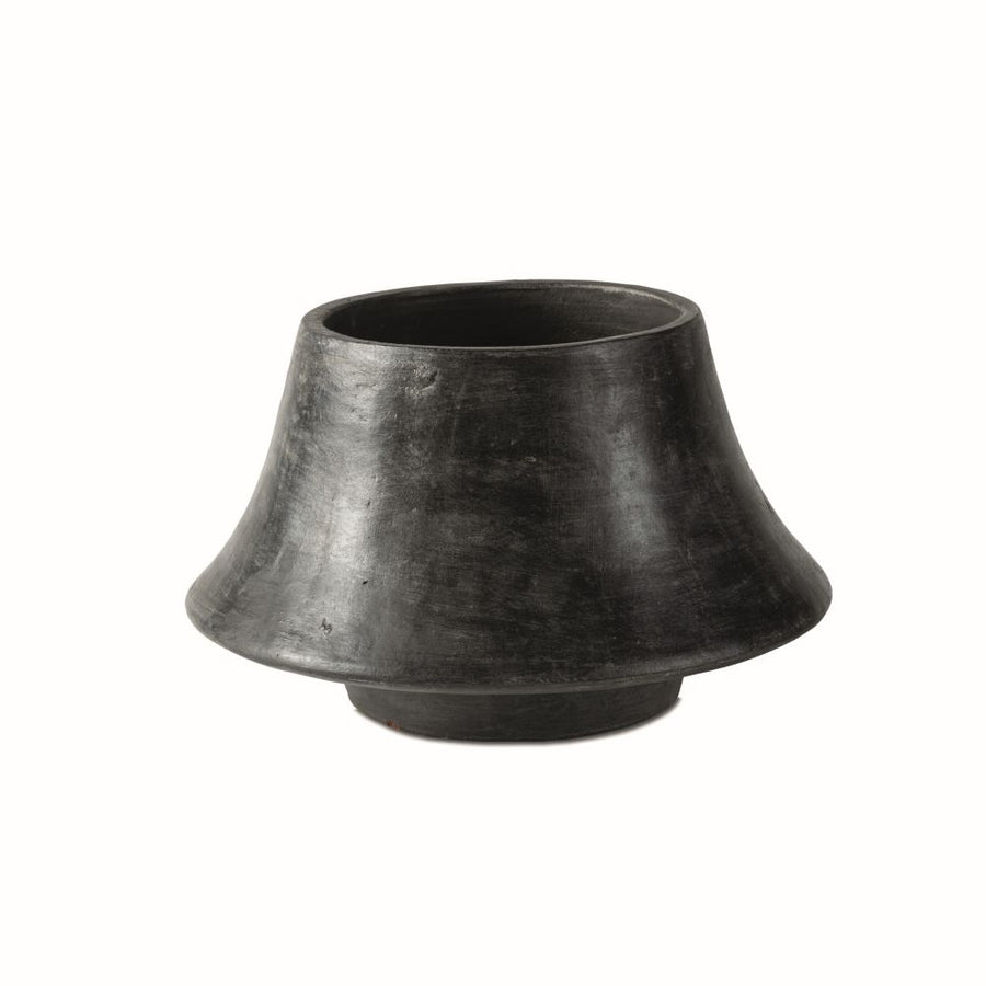 Übertopf Marah aus Terracotta in Fume Patine, handgefertigt, Ø42 x H25 cm