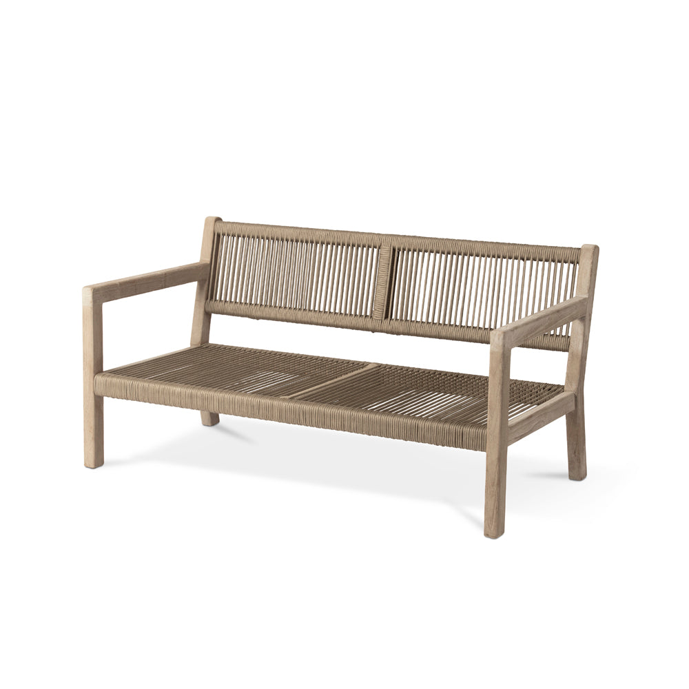 Sofa Mario 2-Sitzer von Gommaire ohne Polster aus Teakholz