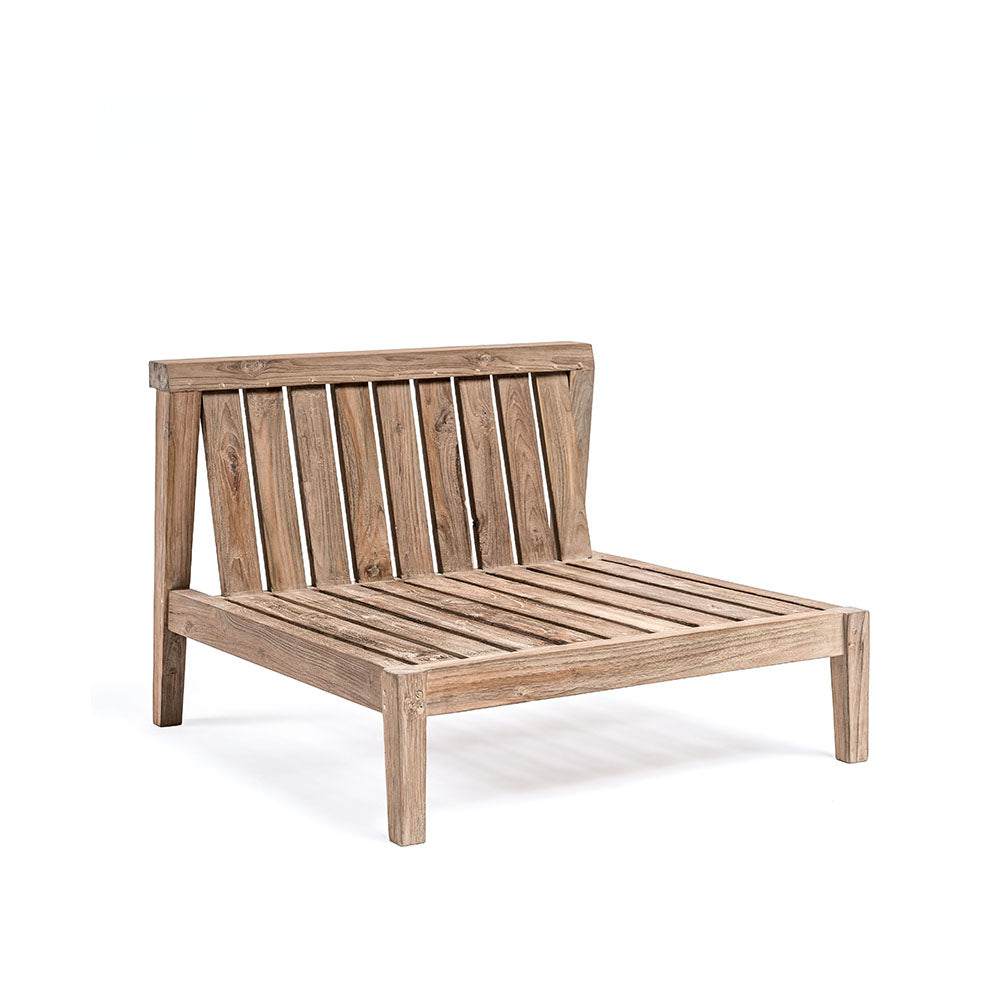 Center Modul Sofa Copenhague aus Teakholz ohne Polster, Outdoor-Lounge mit modularem Sofa Copenhague von GOMMAIRE