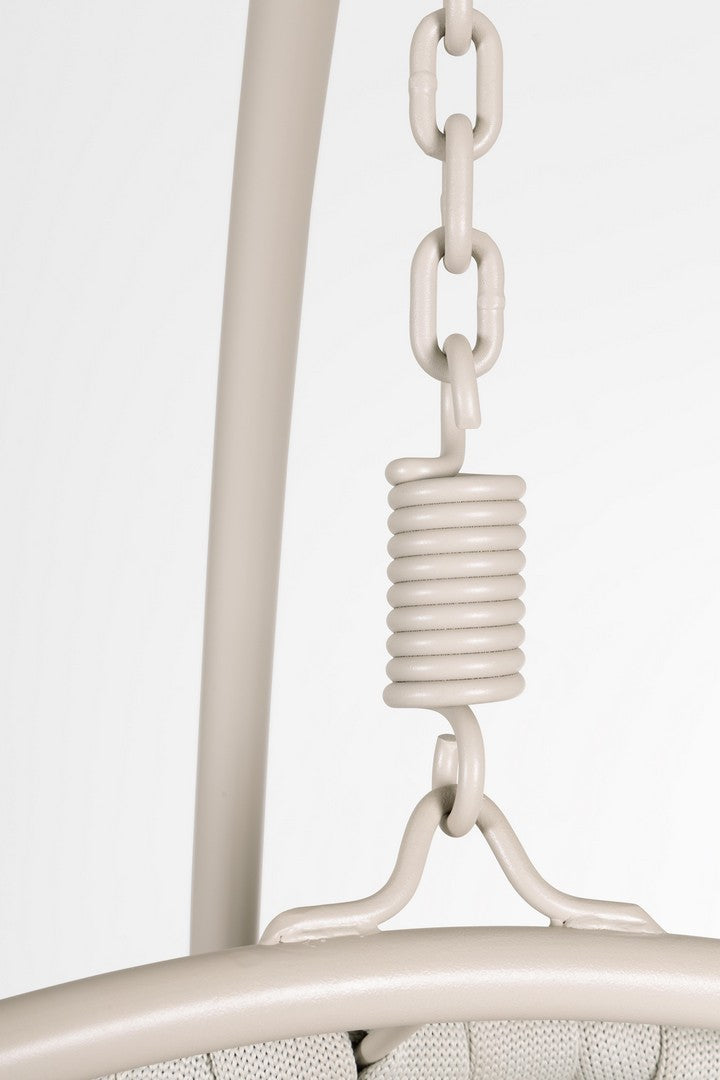 Moderner Outdoor-Hängesessel M-K Galapagos Hell mit stabilem Stahlgestell