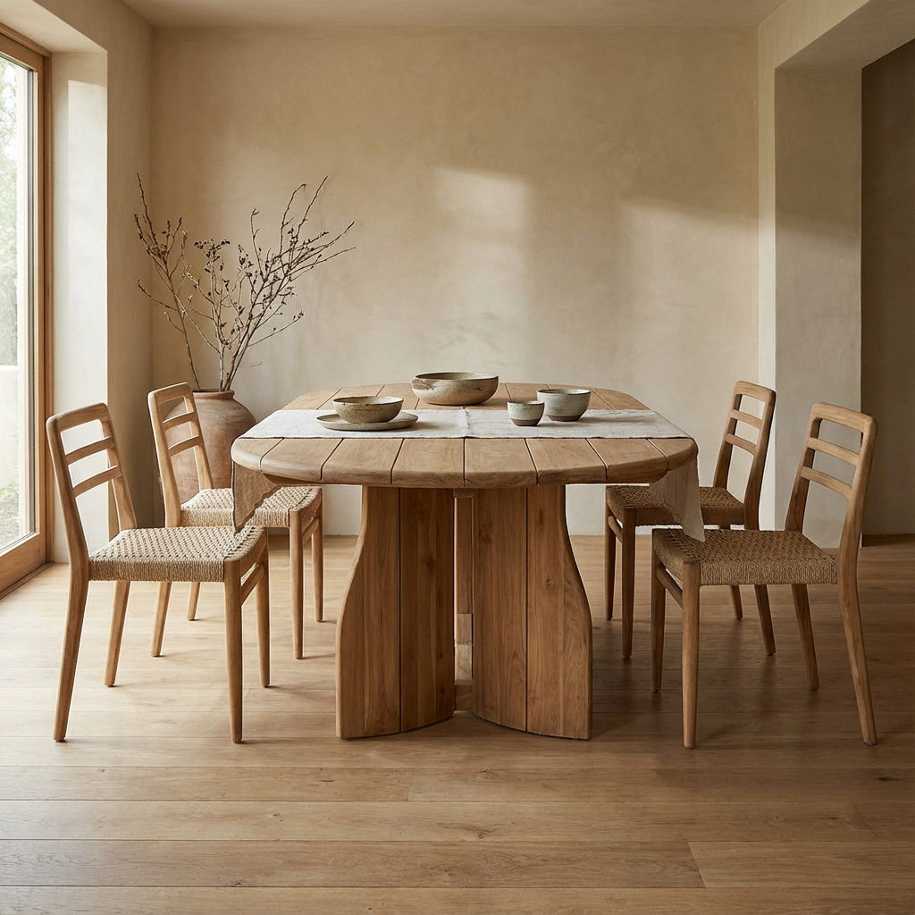 Outdoor-Stuhl Teakscape Teak natur – stilvoller Gartenstuhl aus FSC-zertifiziertem recyceltem Teakholz mit wetterfestem Rope-Geflecht