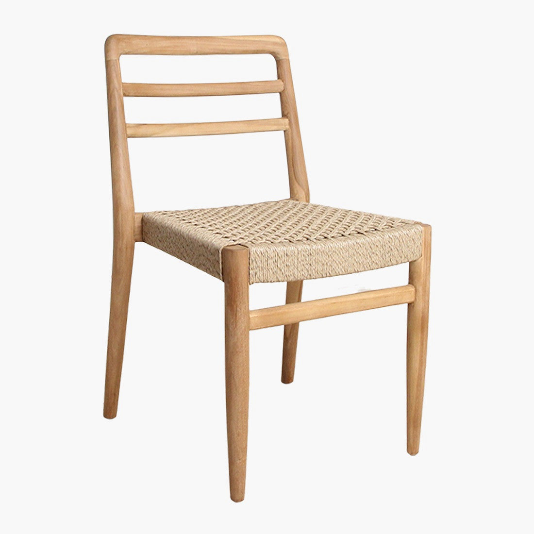 Outdoor-Stuhl Teakscape Teak natur – stilvoller Gartenstuhl aus FSC-zertifiziertem recyceltem Teakholz mit wetterfestem Rope-Geflecht