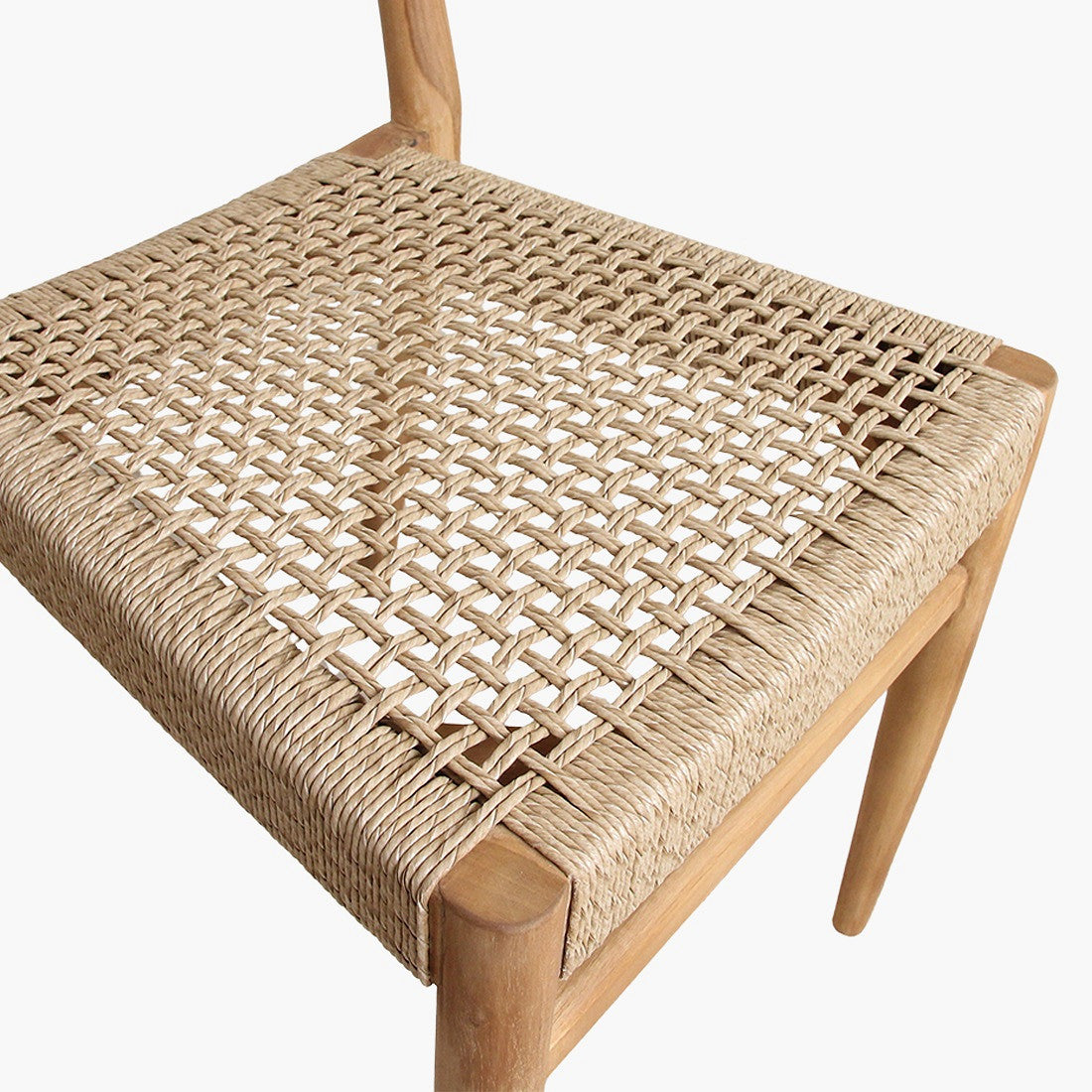 Outdoor-Stuhl Teakscape Teak natur – stilvoller Gartenstuhl aus FSC-zertifiziertem recyceltem Teakholz mit wetterfestem Rope-Geflecht
