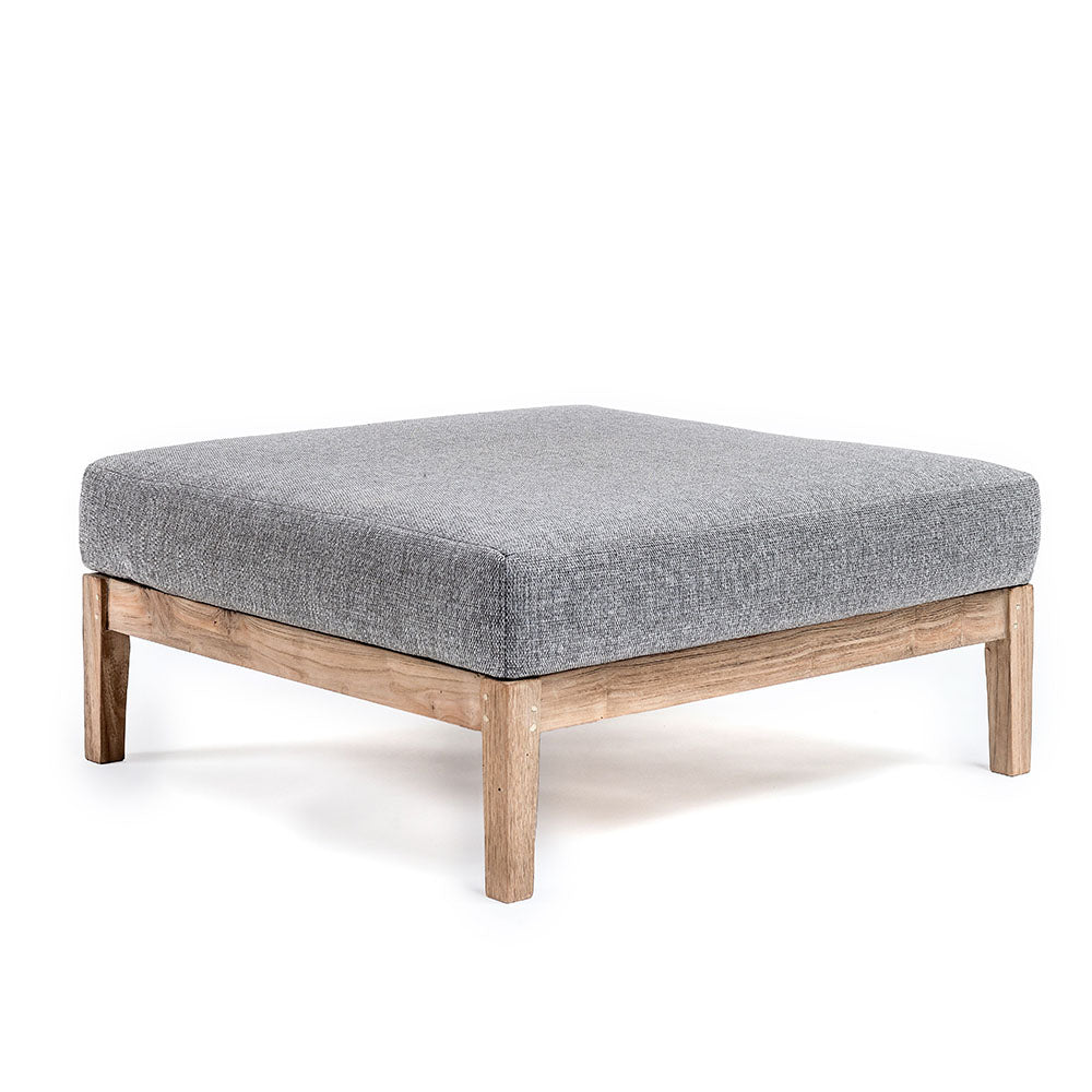 Hocker Copenhague mit grauem Outdoor-Kissen von Gommaire
