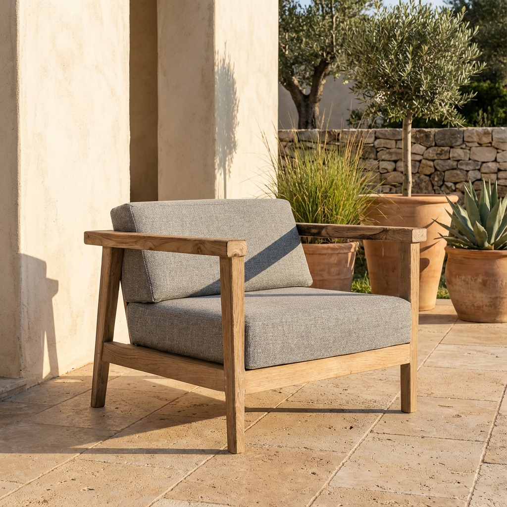 Sessel Copenhague mit Outdoor-Polster | Gommaire Design bei STUFF Shop