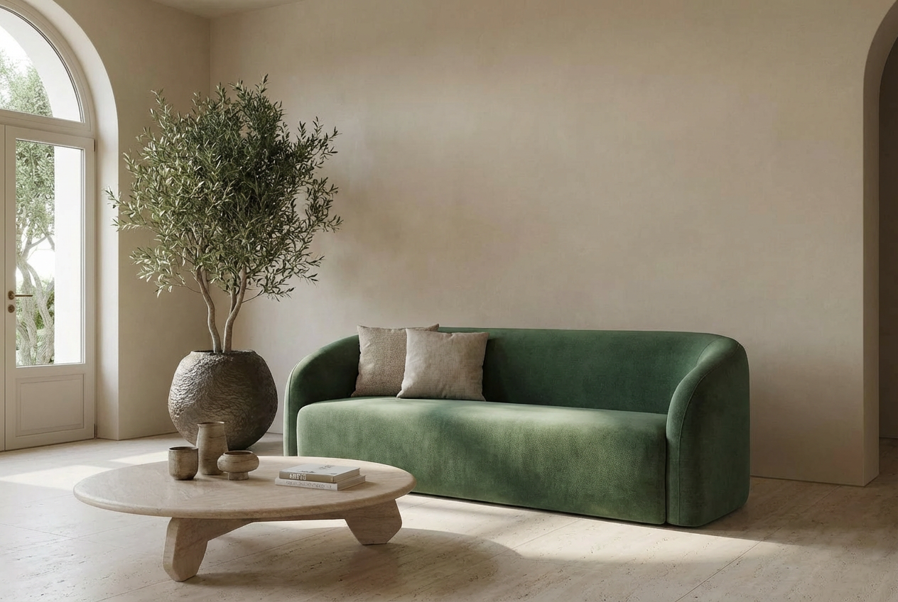 Sofa Damian 3-Sitzer in Forest aus der Gommaire Organic Living Kollektion bei STUFF Shop kaufen