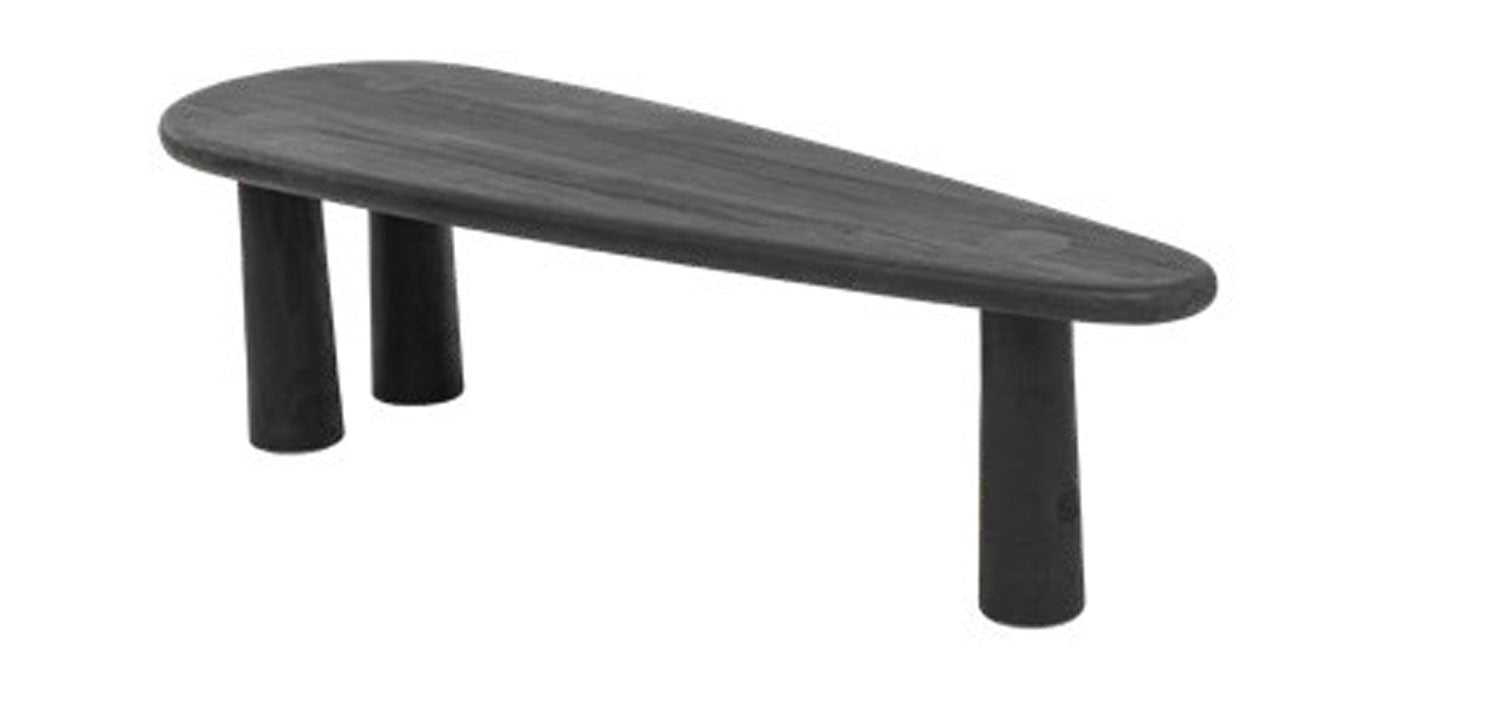 Gommaire Couchtisch May Fume aus recyceltem Teakholz in dunklem Finish