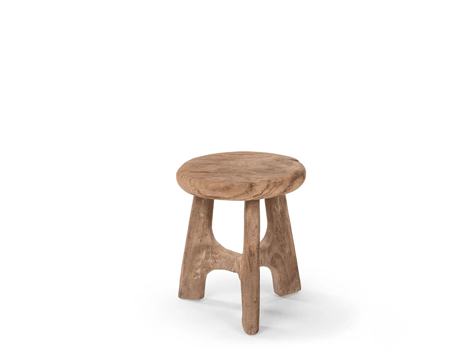 Gommaire Beistelltisch Laya aus Teakwurzel in Natural Grey | handgefertigt in Small