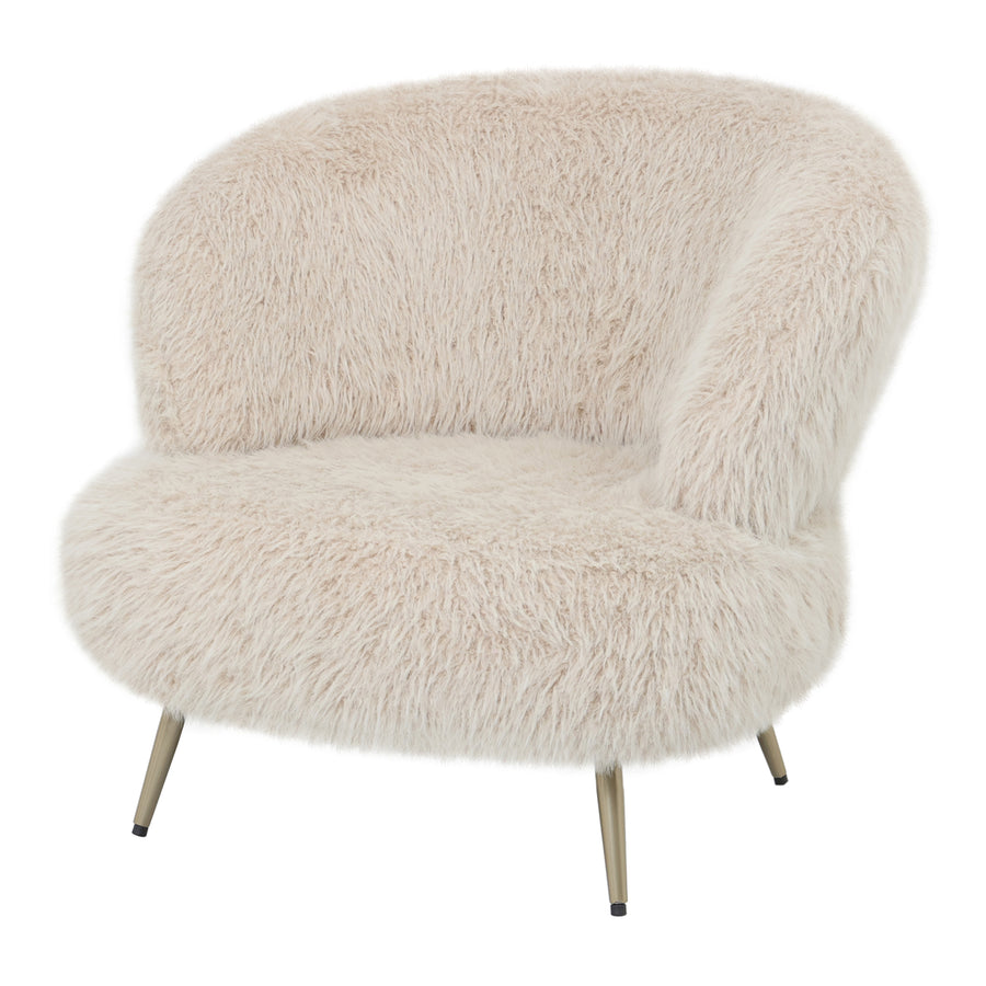Sessel Franklyn Beige – Weicher Hair-Bezug & edle Form