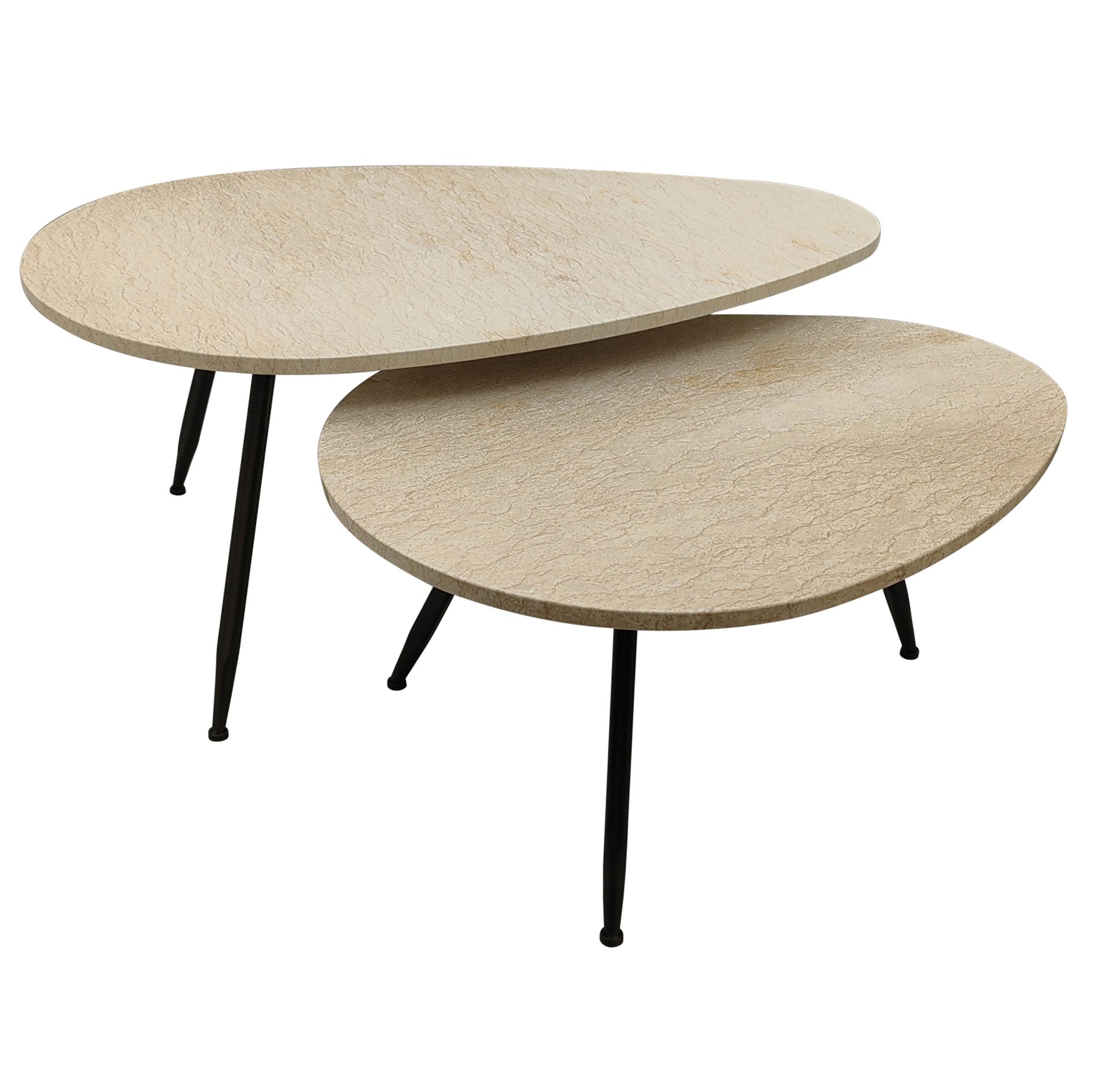 Couchtisch von PTMD – eleganter sitzmöbel aus Stoff in Beige mit Metallgestell im modernem Design, komfortabel und pflegeleicht.