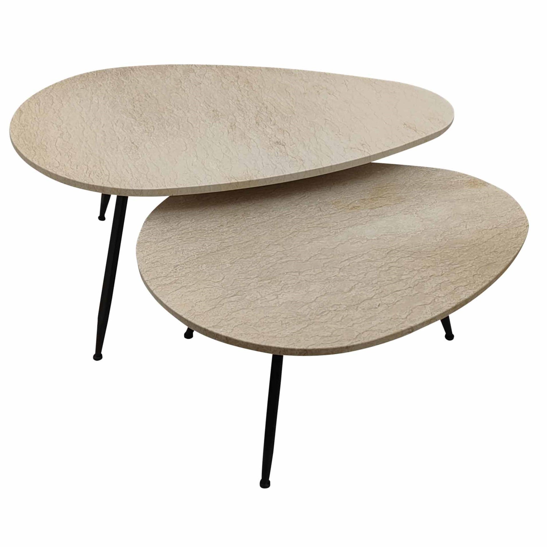 Couchtisch von PTMD – eleganter sitzmöbel aus Stoff in Beige mit Metallgestell im modernem Design, komfortabel und pflegeleicht.