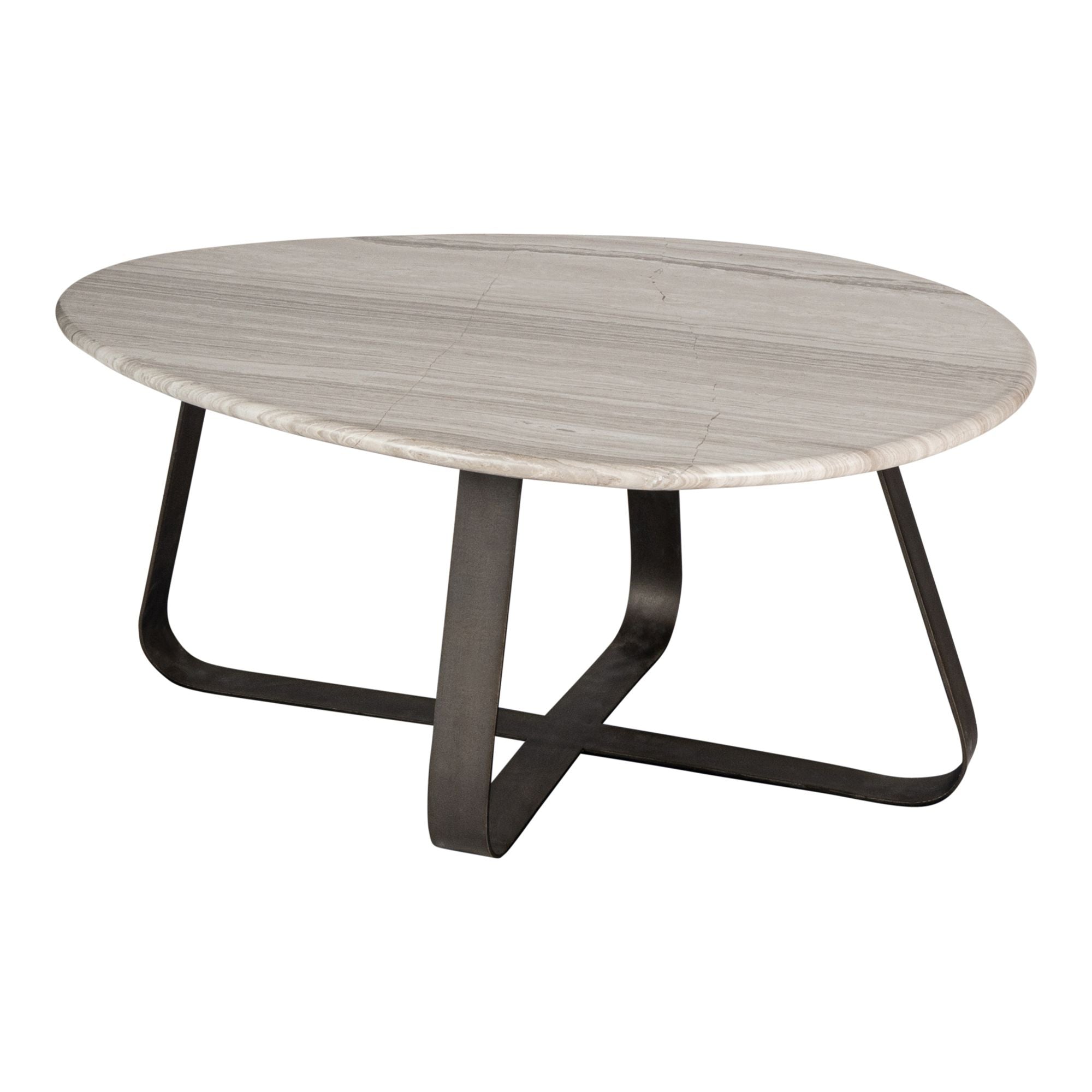 Couchtisch von PTMD – eleganter sitzmöbel aus Stoff in Grau mit Metallgestell im Industrial Chic, komfortabel und pflegeleicht.