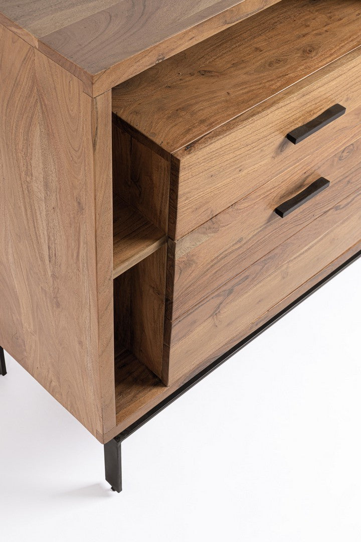 Sideboard Mangal 2 Türen mit Stahlgestell