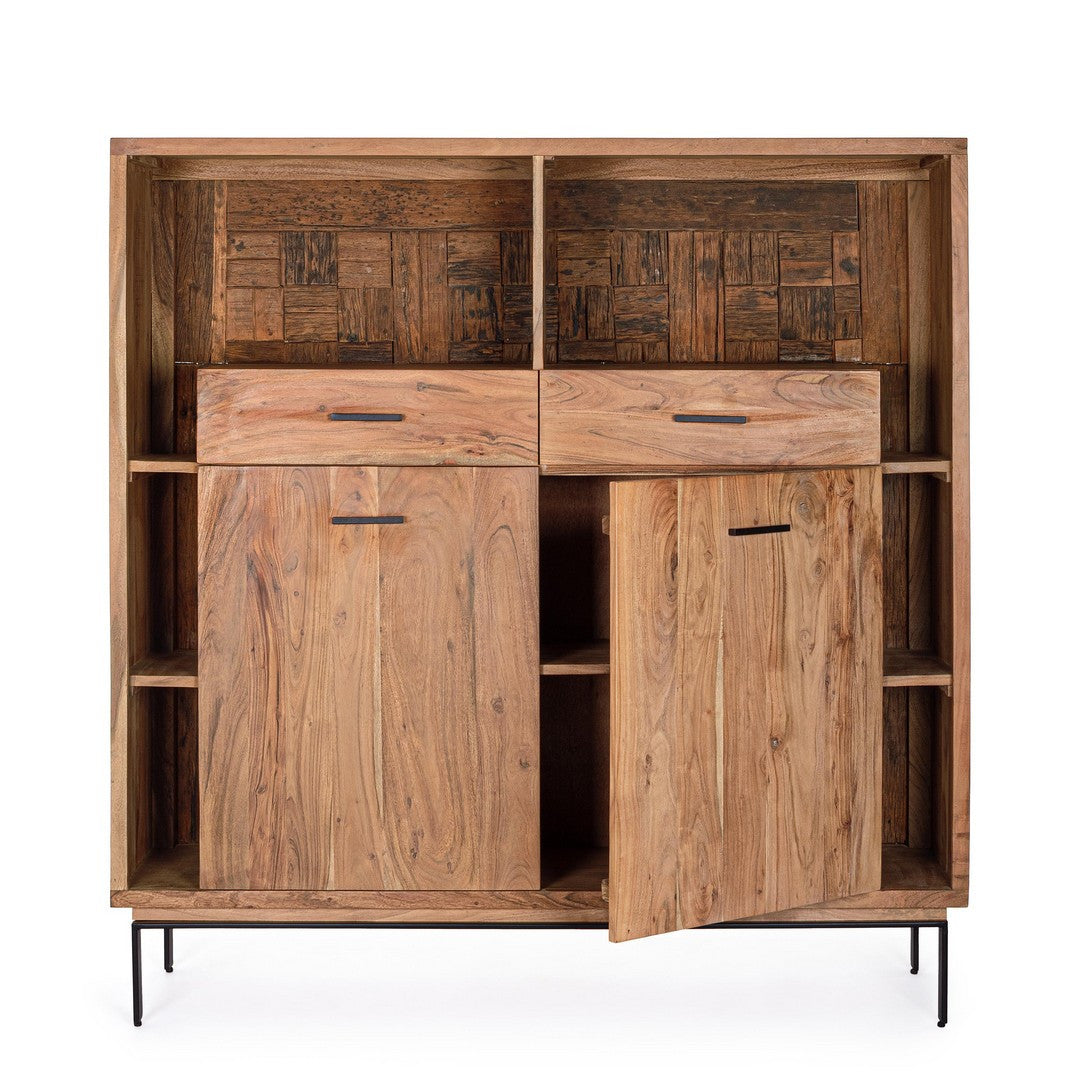 Sideboard Mangal 2 Türen und Schubladen mit Stahlgestell
