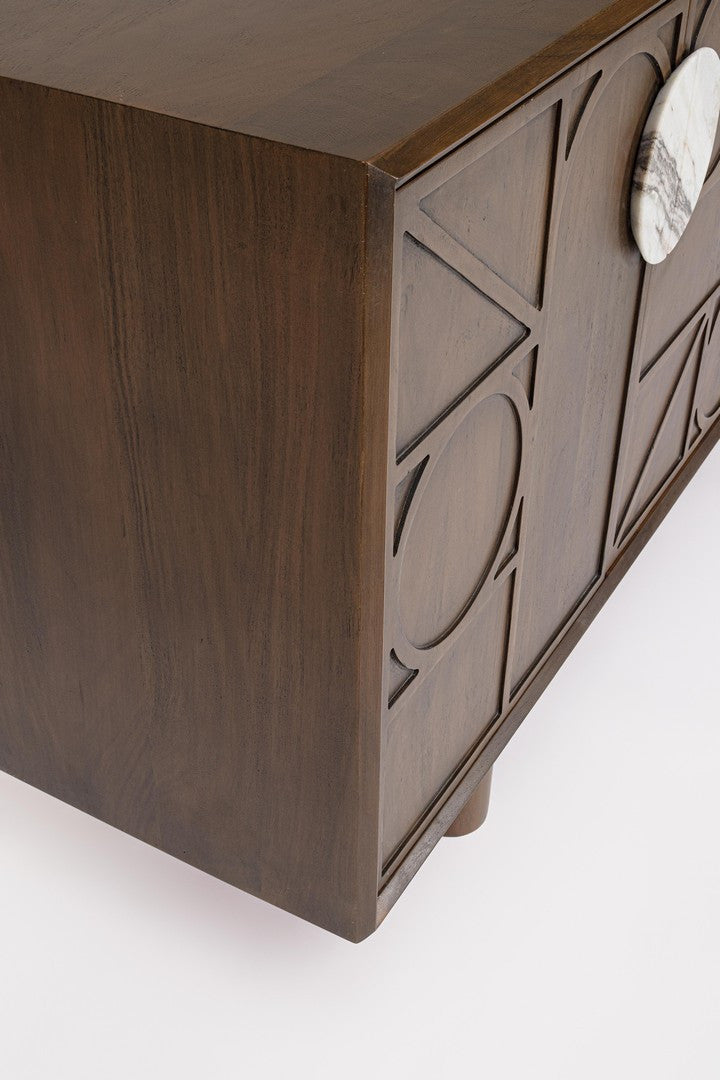 Sideboard Hemming 3 Türen mit Stahlgestell