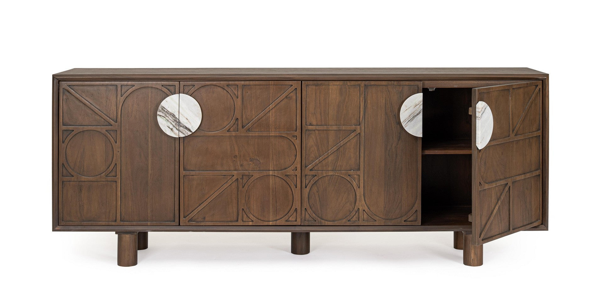 Sideboard Hemming 3 Türen mit Stahlgestell