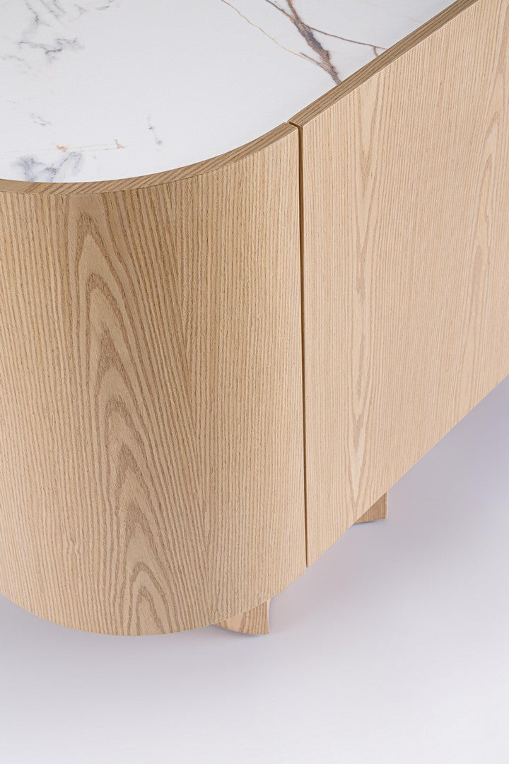 Sideboard Otilia 3 Türen mit Stahlgestell