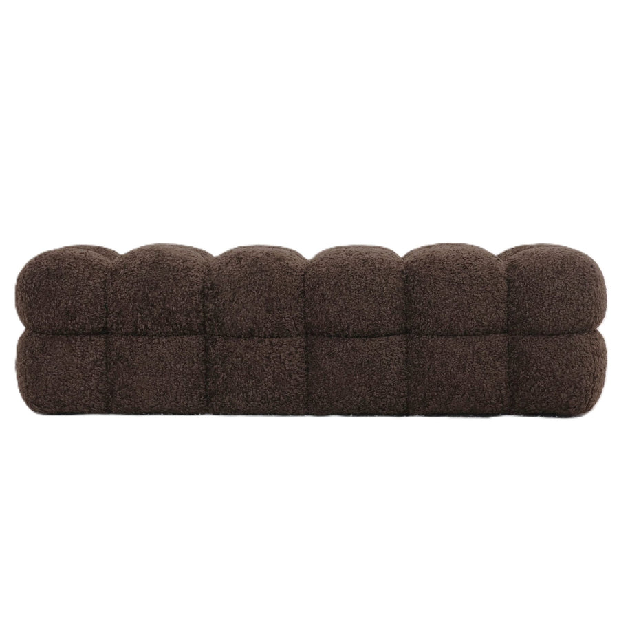 Indoor Bank Polsterbank Teddy coffee | Ptmd | zeitloses Design, hochwertig verarbeitet, ideal für Wohn- und Essbereich