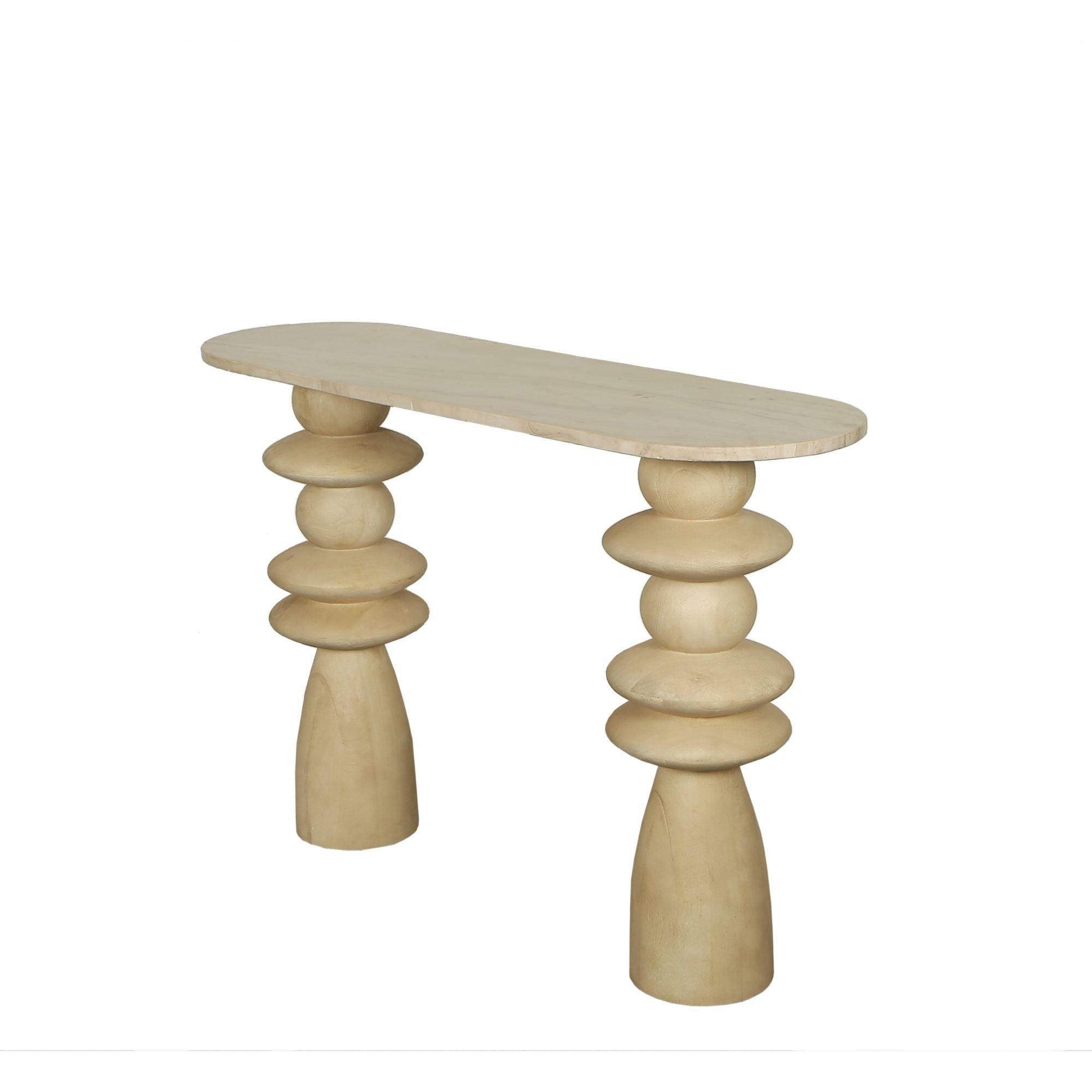 Detailaufnahme Oberfläche | Indoor Designmöbel Konsole Callain Natural oval | zeitloses Design, hochwertig verarbeitet, ideal für Wohn- und Essbereich