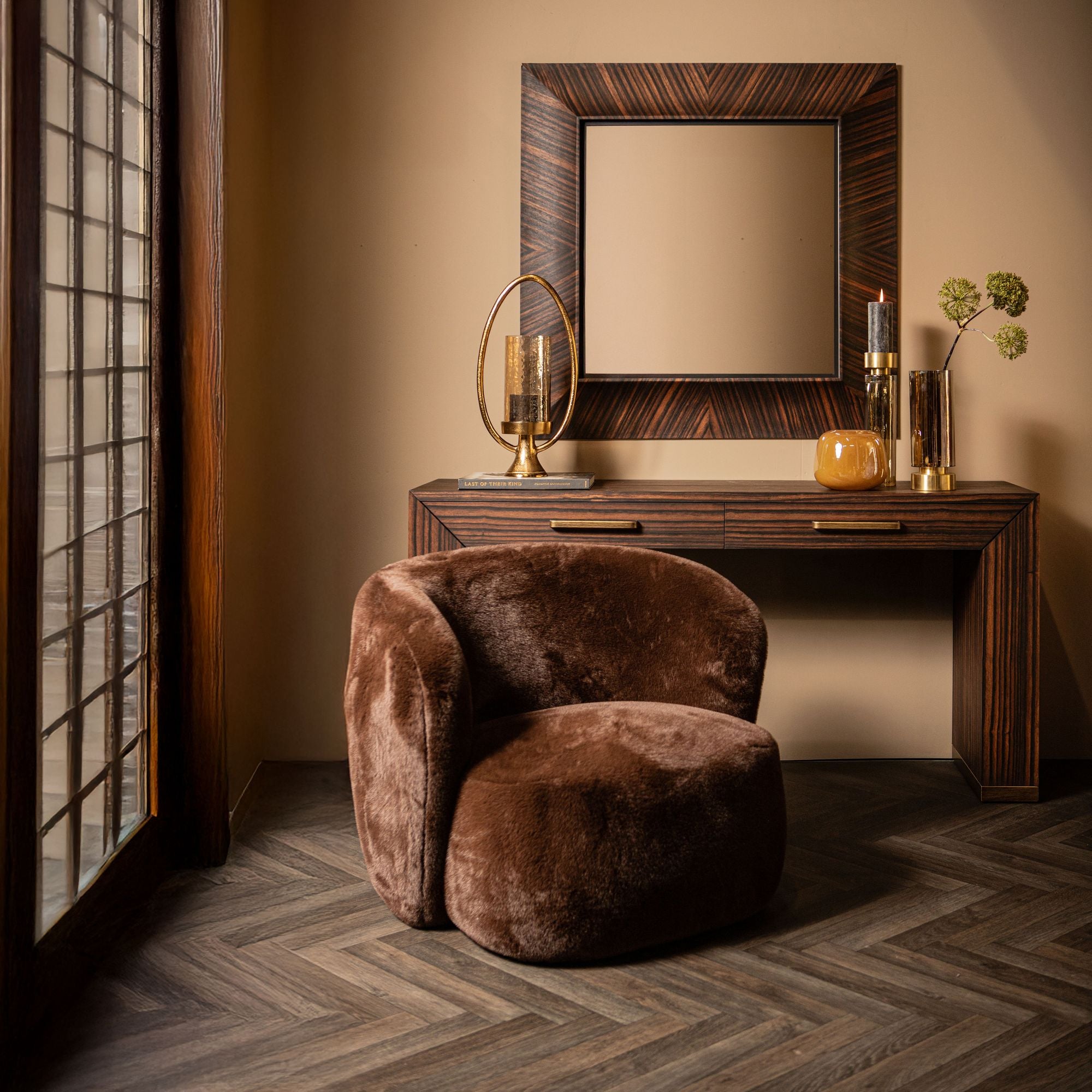 Indoor Designmöbel Konsole Tiess Brown 2 Schubladen in braun | Ptmd | zeitloses Design, hochwertig verarbeitet, ideal für Wohn- und Essbereich