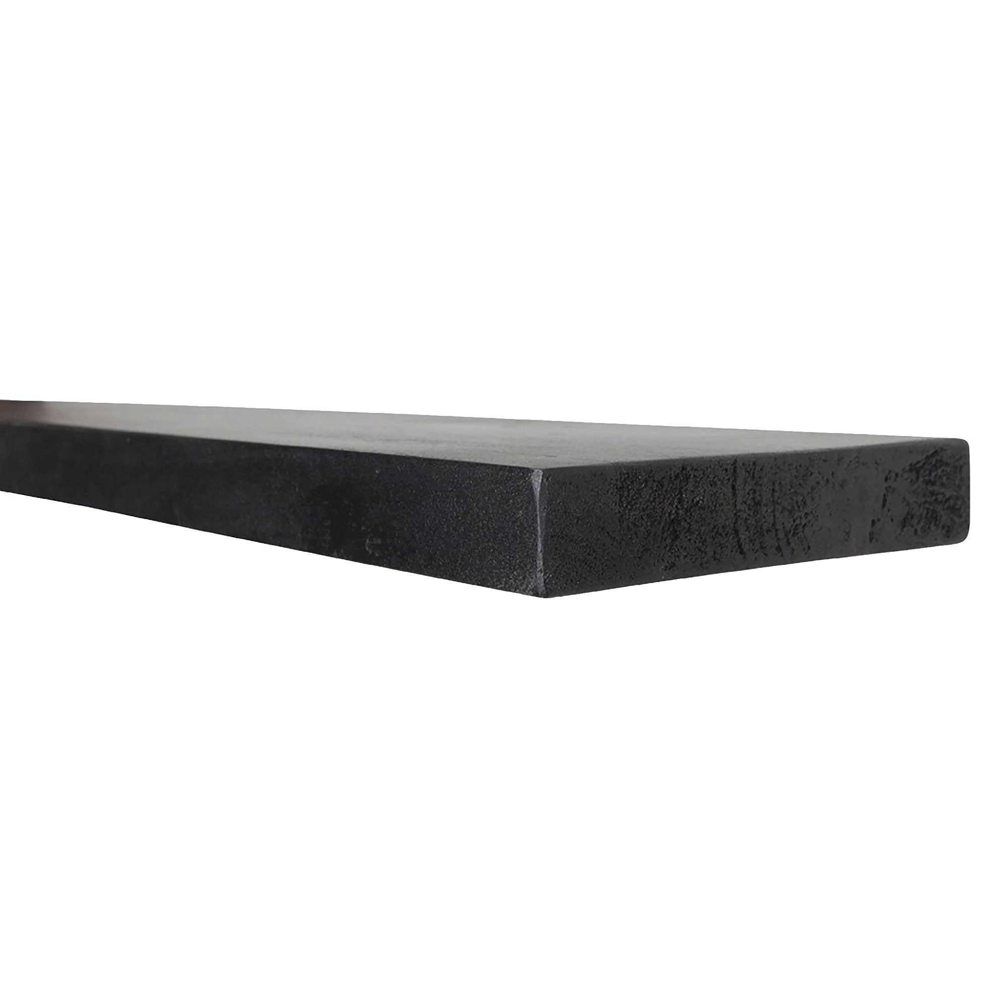 Seitenansicht des Wandregals Heritage Schwarz mit matter Oberfläche
