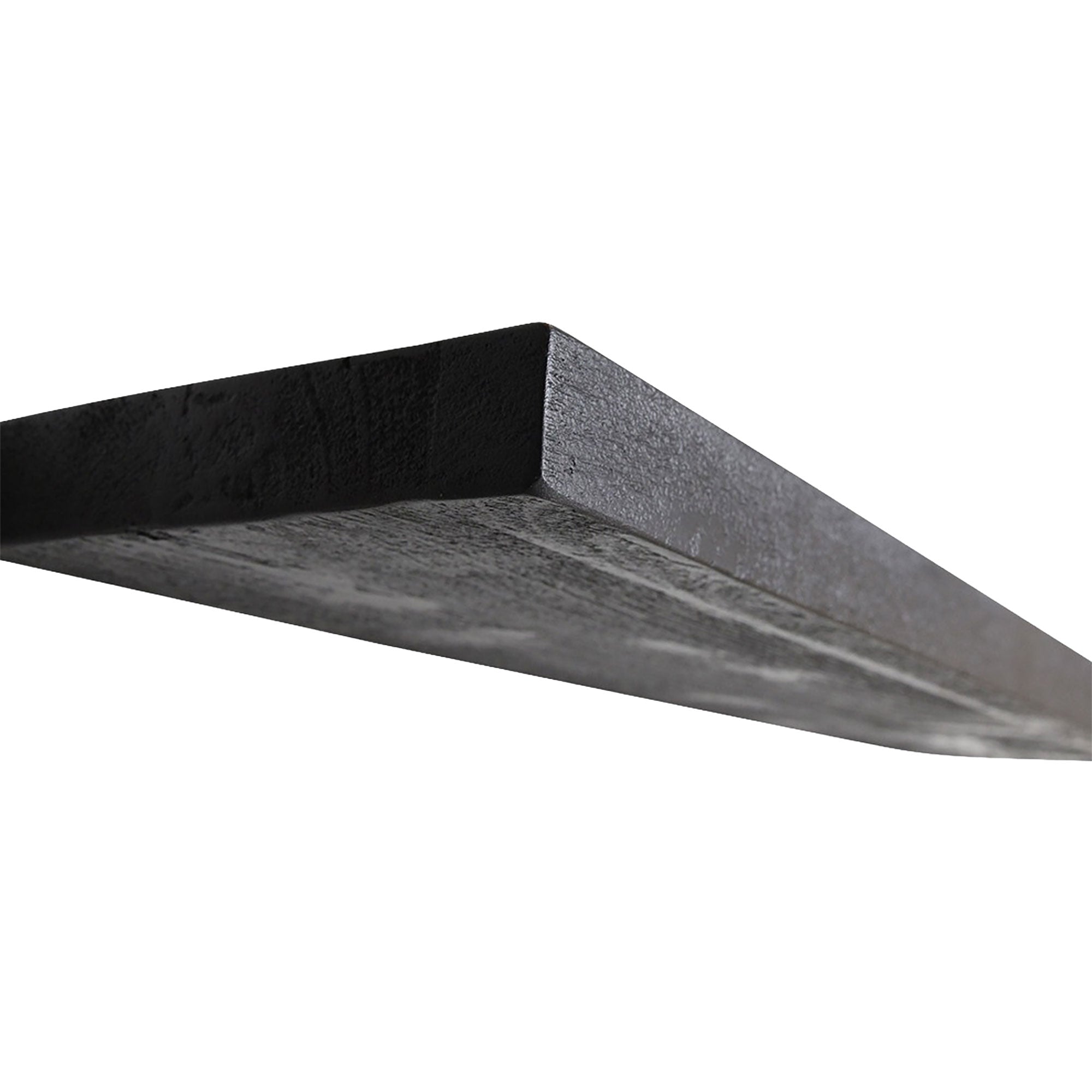 Detailaufnahme der Holzstruktur des Wandregals Heritage Schwarz