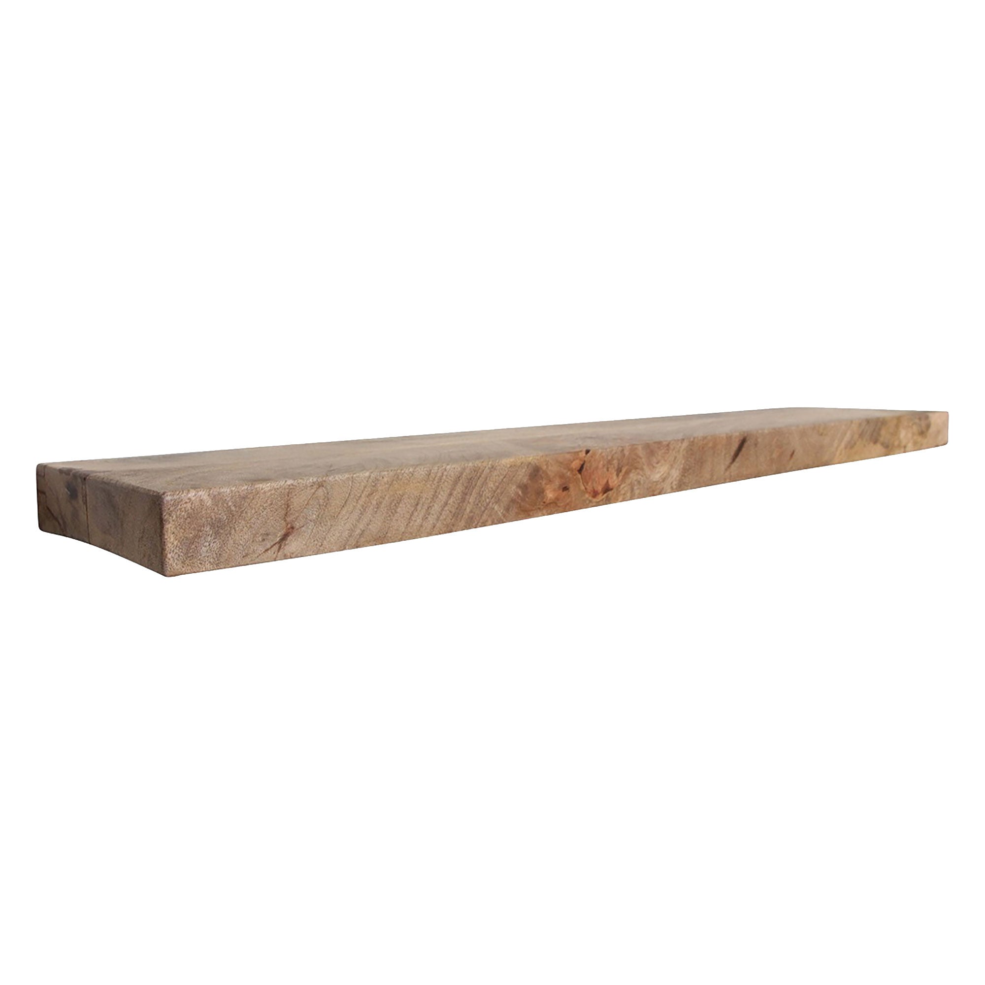 Wandregal Heritage Natur aus Vintage Mangoholz – Frontansicht