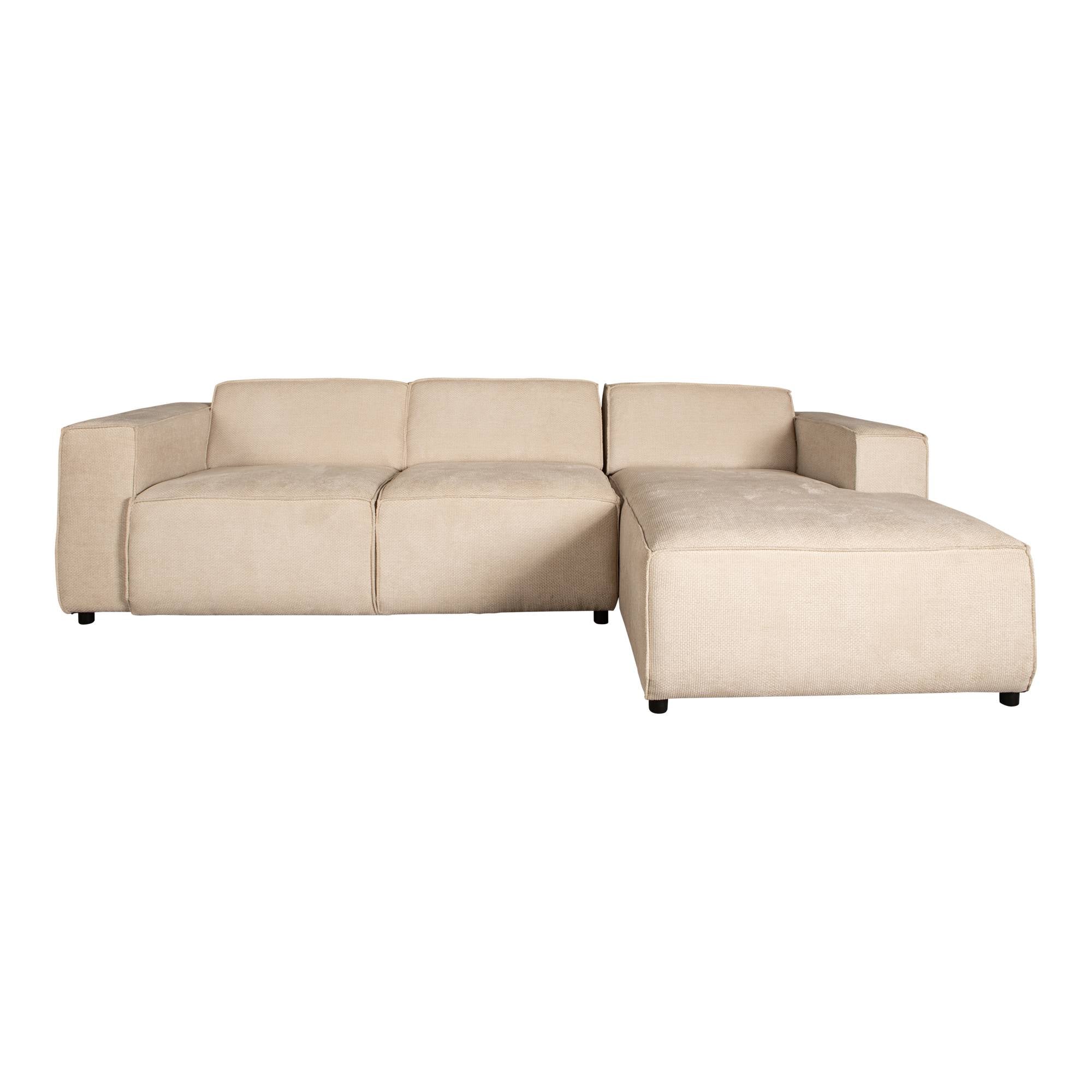 PTMD Sofa Trapani modular | Designsofa mit flexiblen Modulen in Ausführung | 3Seat+CL-Arm-R | Stoff Eden 03 Cream