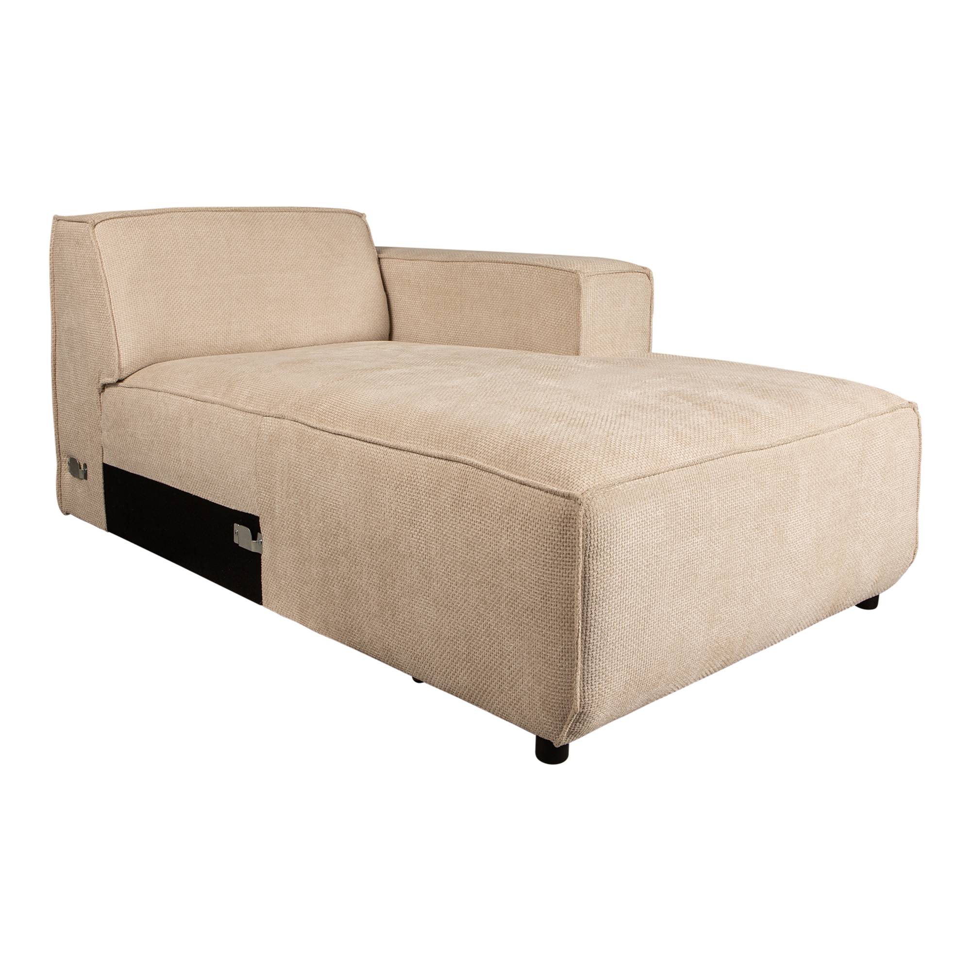 Sofa Trapani Modular Beige mit Chaiselongue rechts – PTMD | CL-R | Stoff Eden 03 Cream