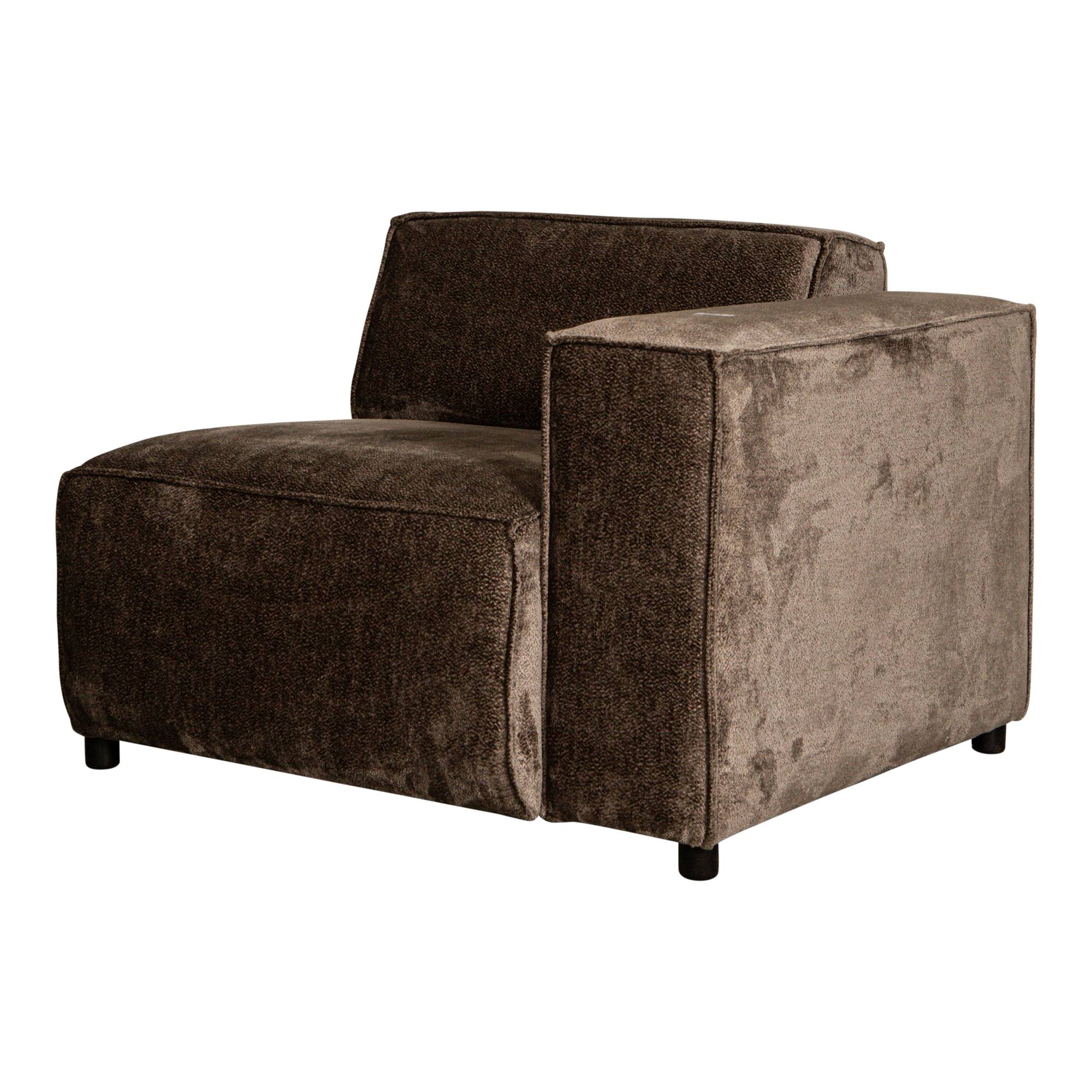 PTMD Sofa Trapani modular | seater arm right | Aphrodite 06 Antelope