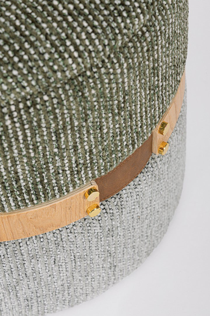 Indoor Sofa Pouf 2Er Set Pouf Behälter Tanya Fog im Wohnambiente | zeitloses Design, hochwertig verarbeitet, ideal für Wohn- und Essbereich