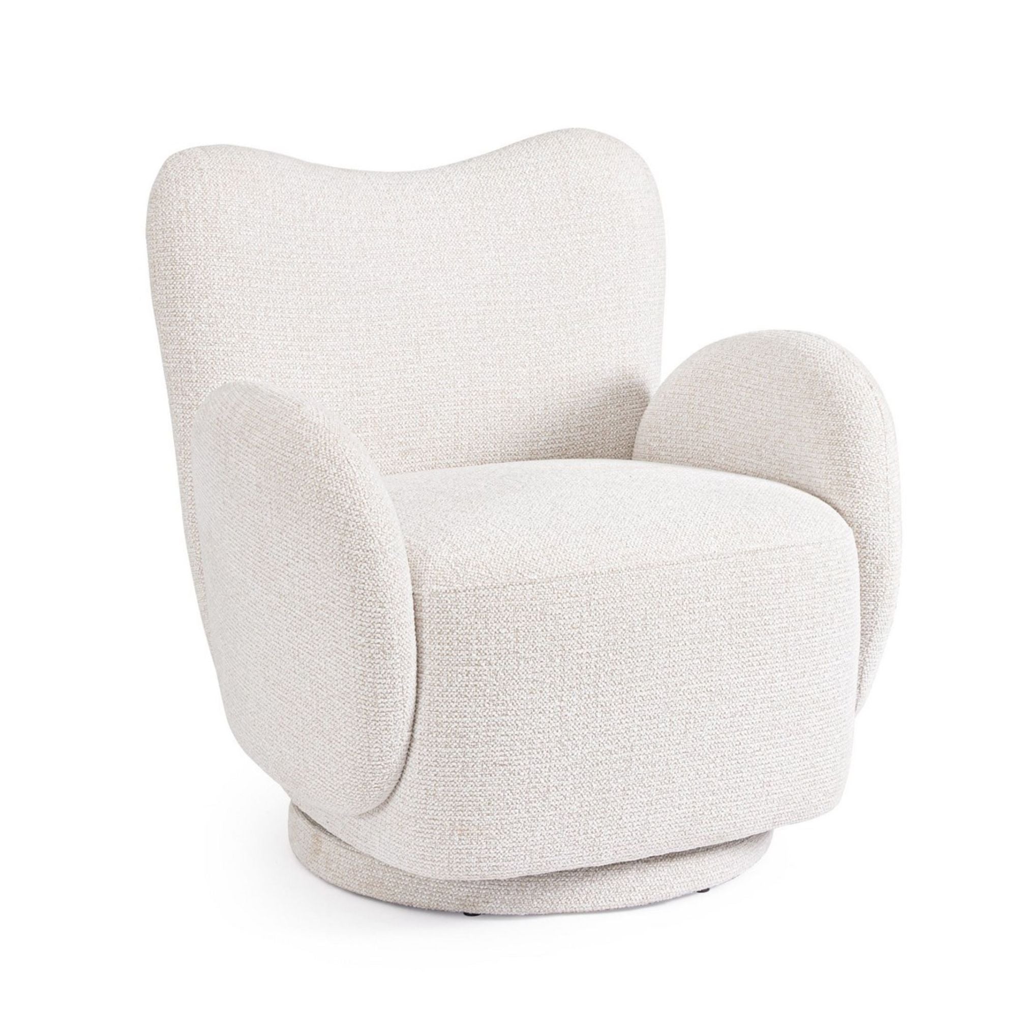 Indoor Sofa Sessel Harper Weiss | Drehbar 360° in weiß | Bizzotto | zeitloses Design, hochwertig verarbeitet, ideal für Wohn- und Essbereich