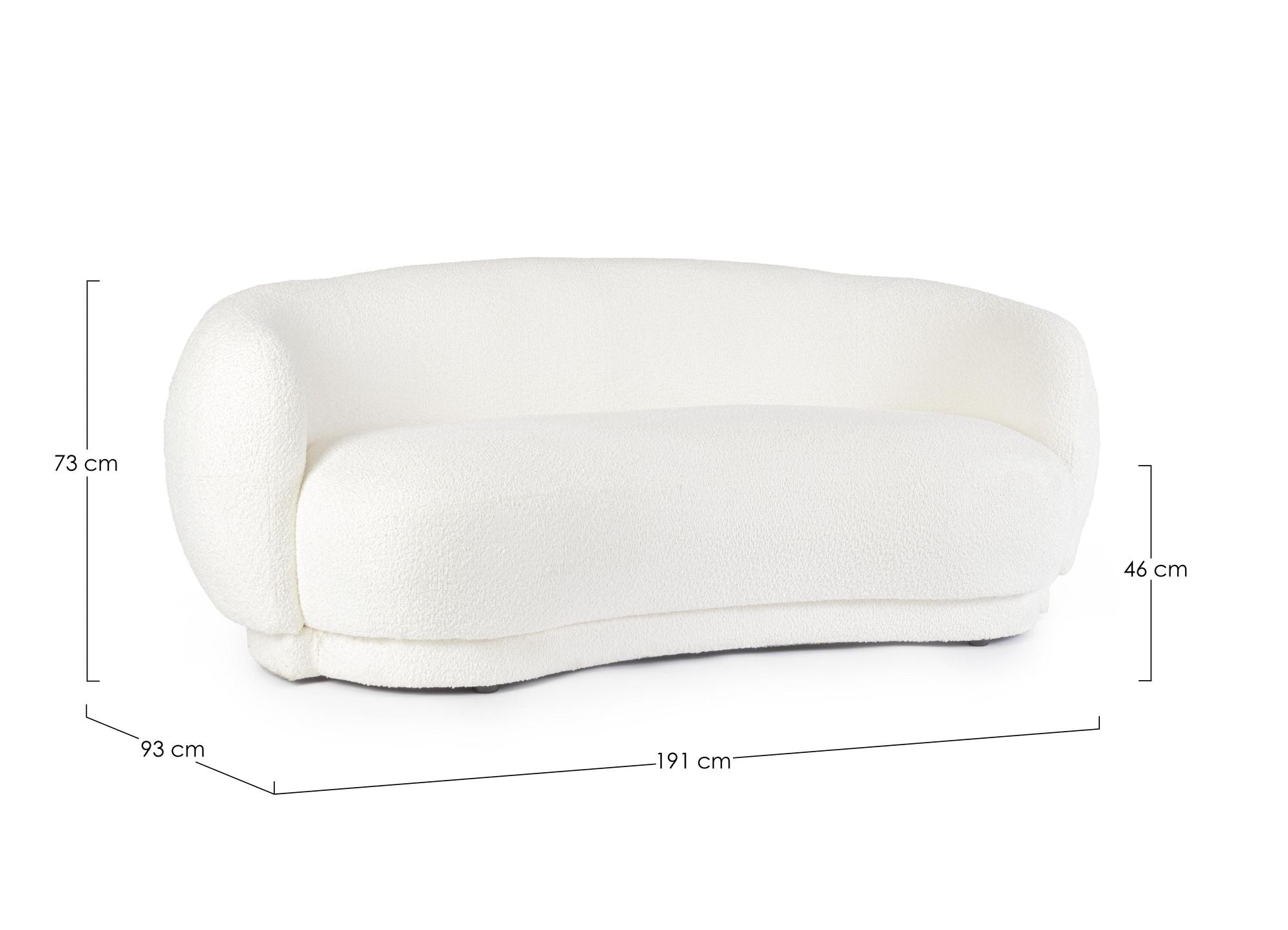 Sofa 2Pl Tecla Weiss