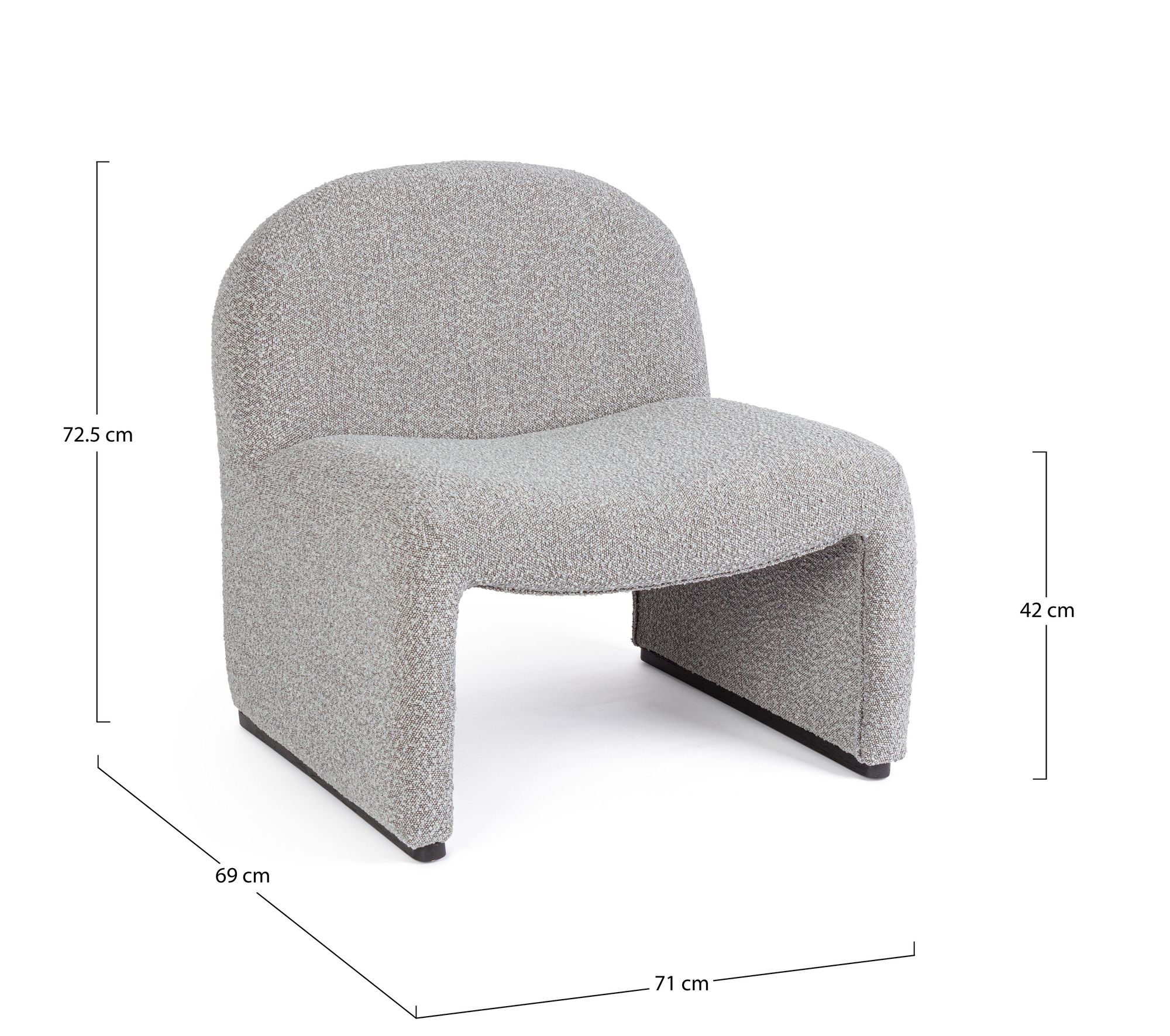 Indoor Sofa Sessel Bassilla Grau im Wohnambiente | zeitloses Design, hochwertig verarbeitet, ideal für Wohn- und Essbereich | Ansicht 08