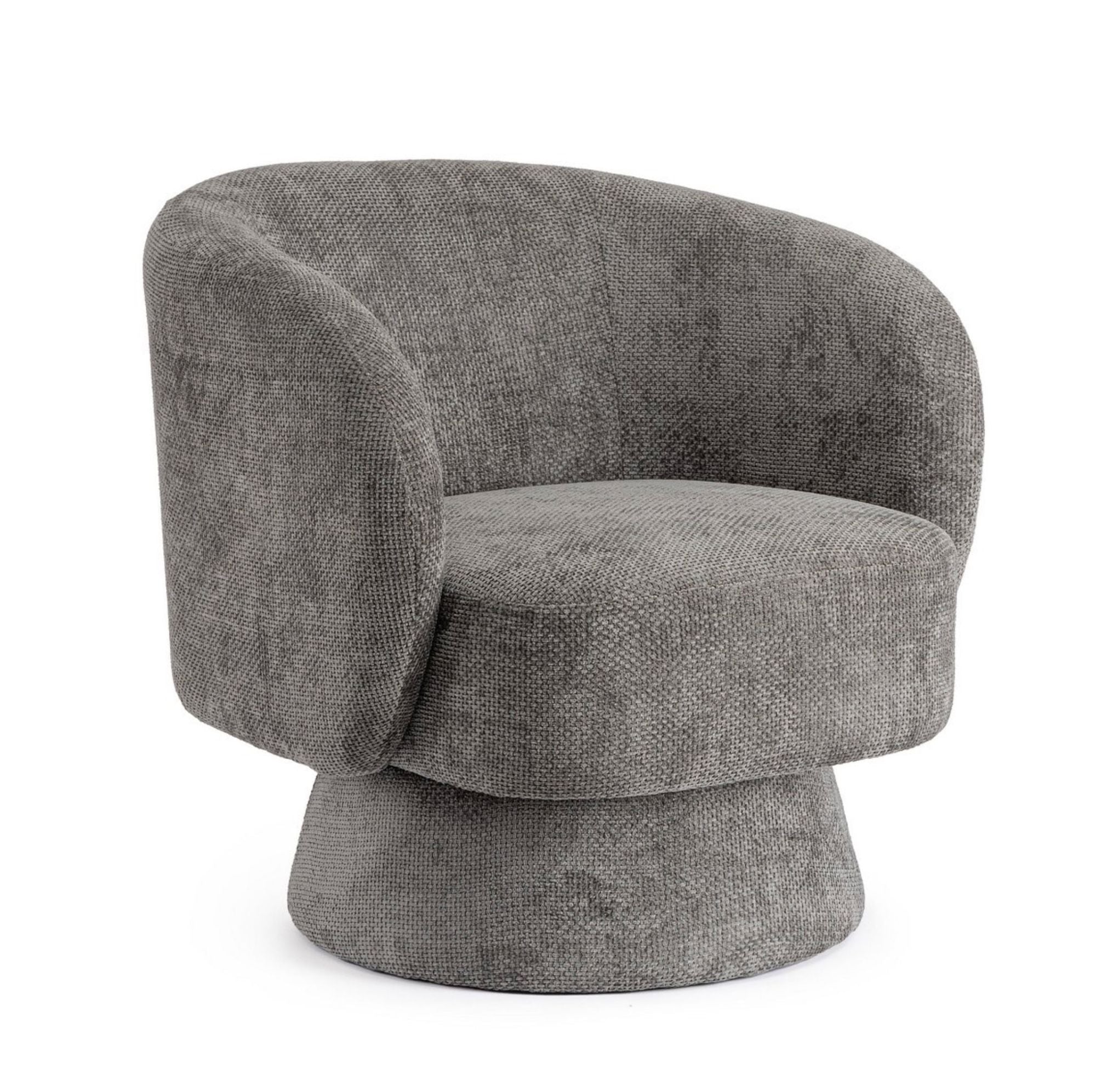 Indoor Sofa Sessel Julienne drehbar Dunkelgrau in grau | Bizzotto | zeitloses Design, hochwertig verarbeitet, ideal für Wohn- und Essbereich